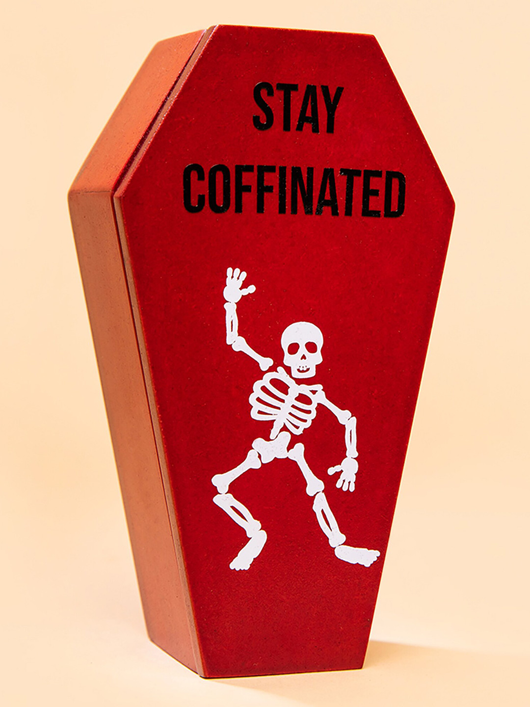 

MensXP Red & White Printed Wooden Ash Tray