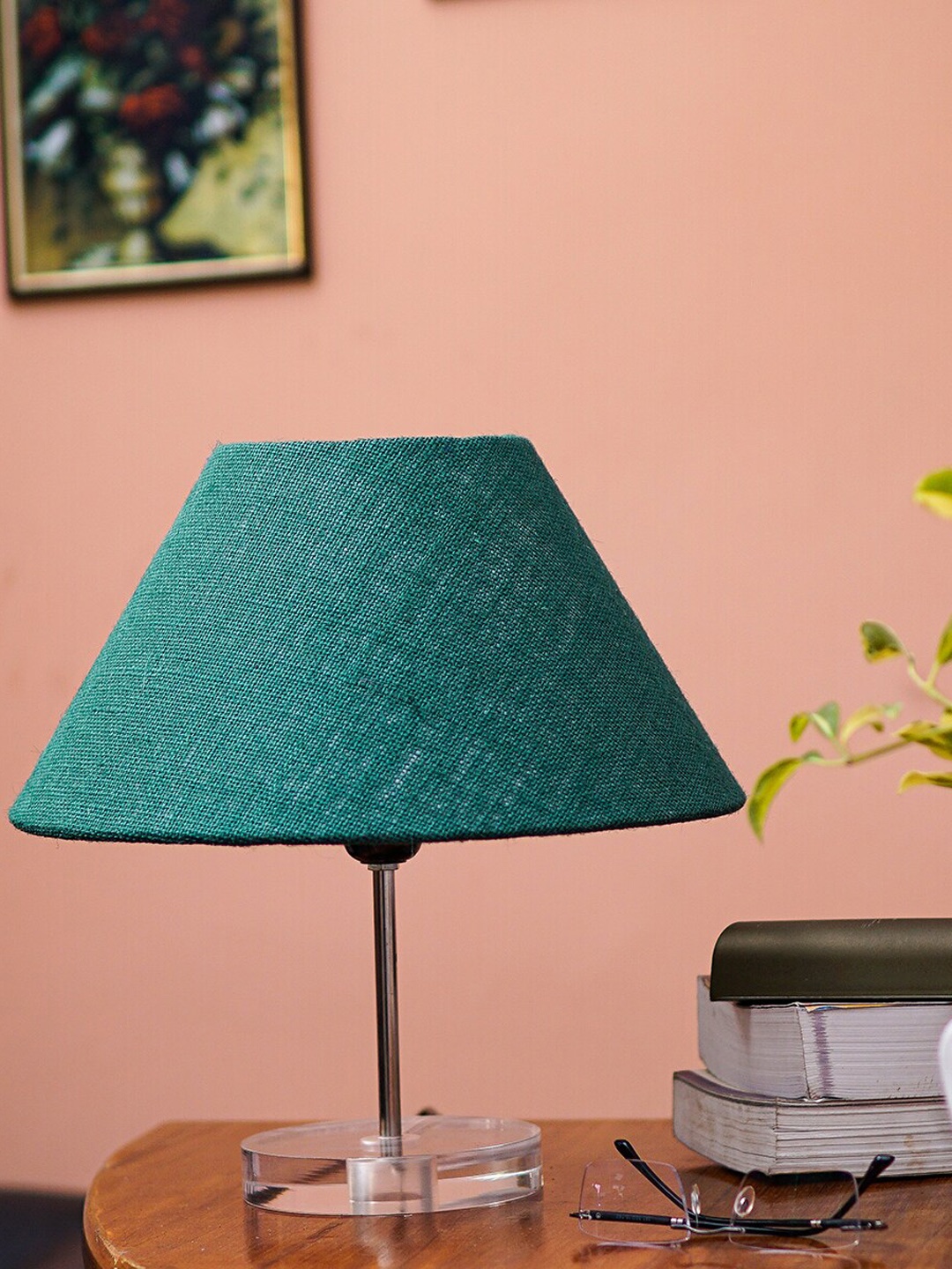 

Pinecraft INTERNATIONAL Green Table Lamp With Shade