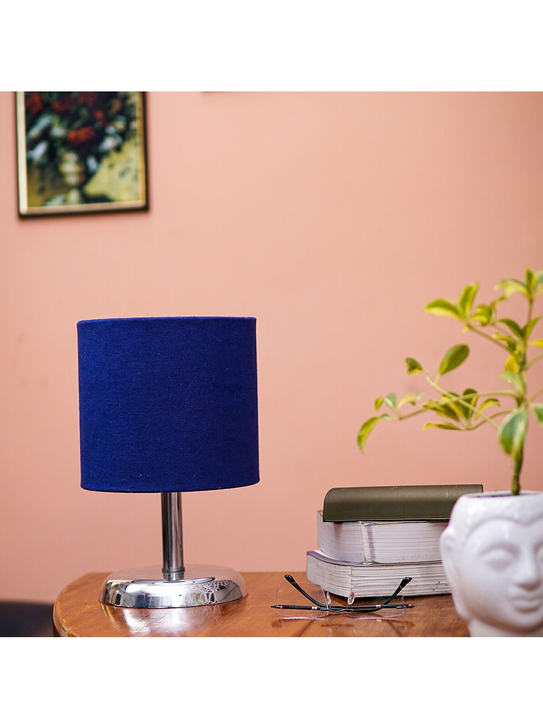 

Pinecraft INTERNATIONAL Blue Table Lamp with Shade