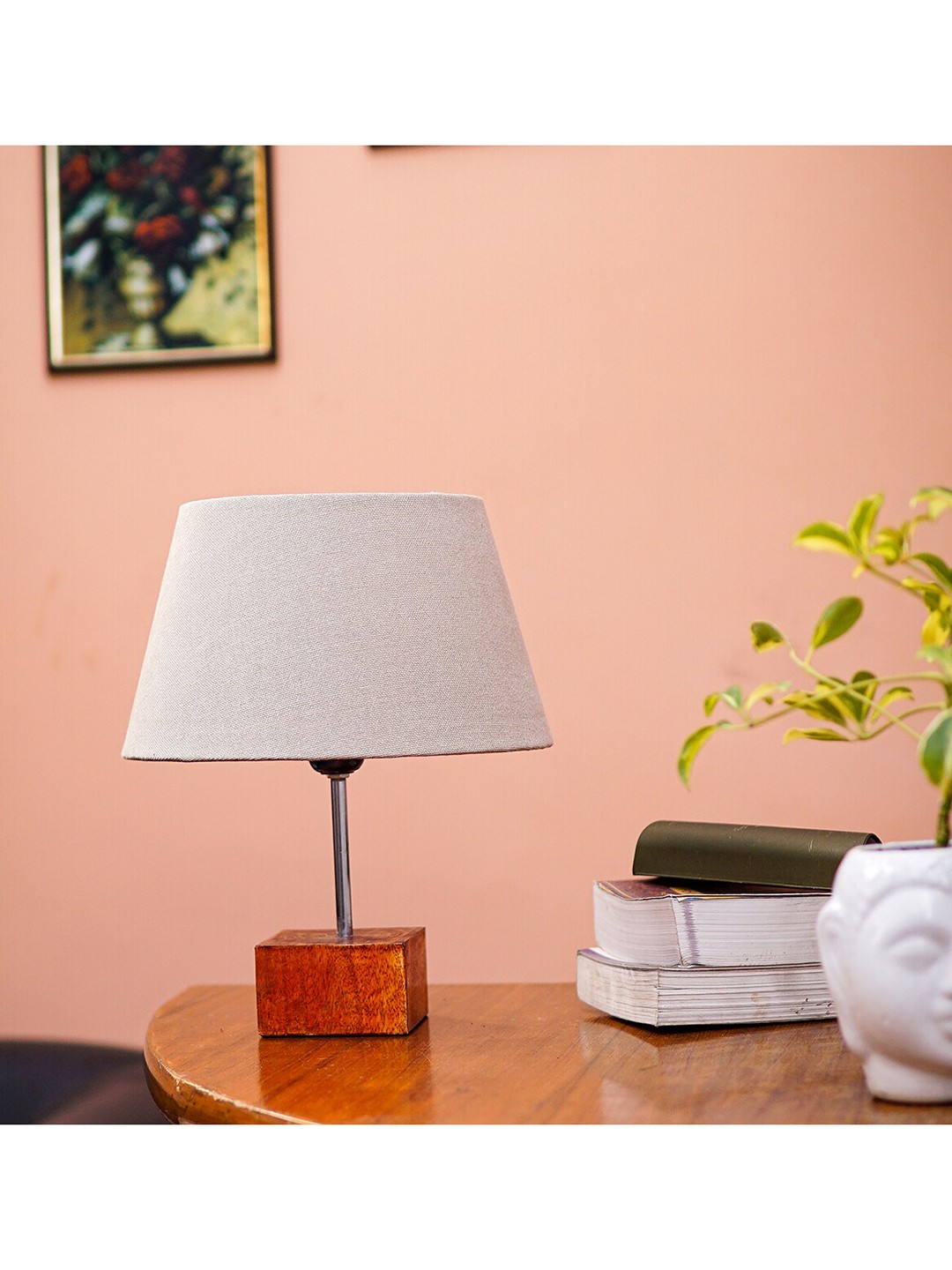 

Pinecraft INTERNATIONAL Grey Ema Table Lamp with Shade