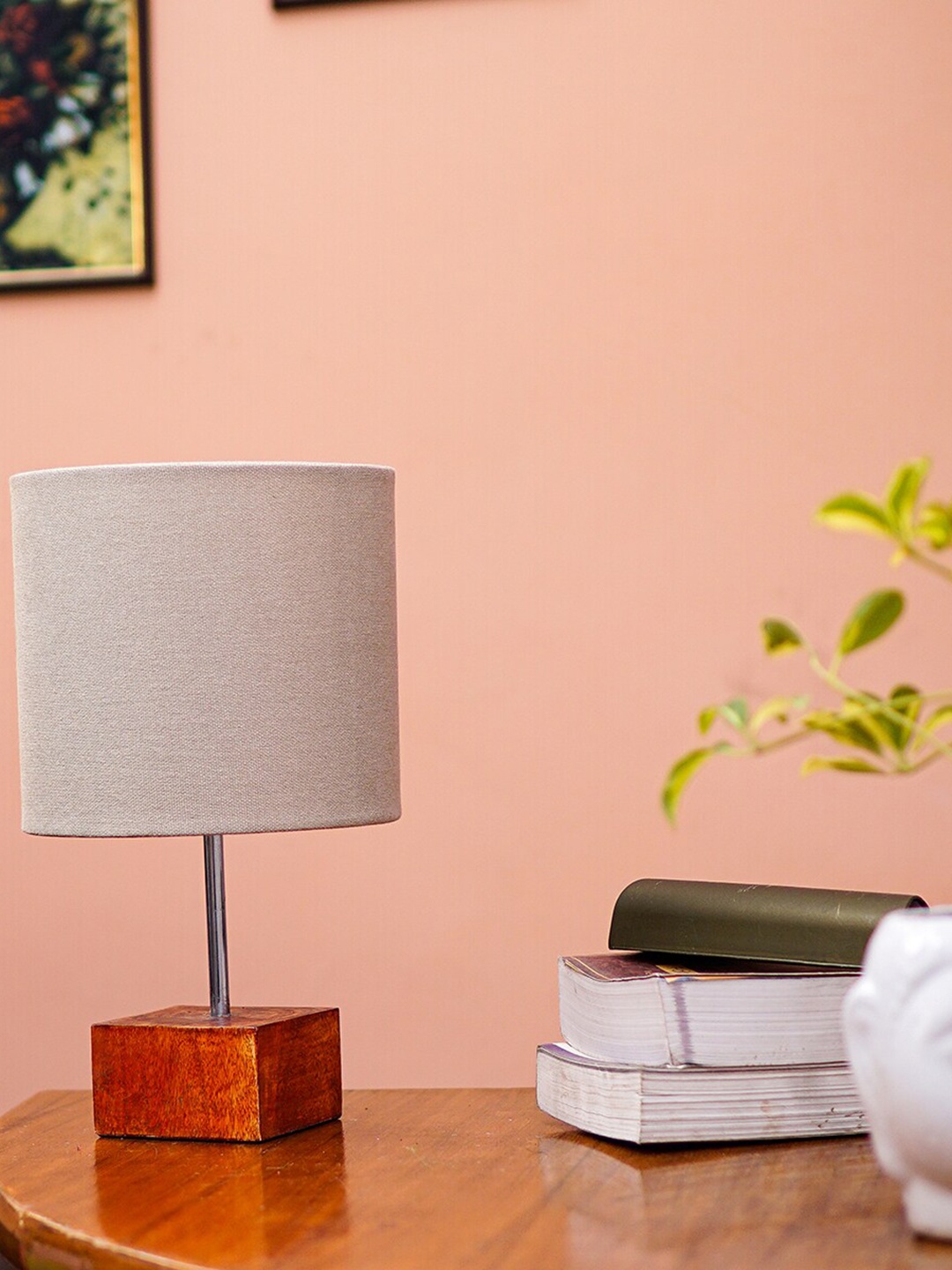 

Pinecraft INTERNATIONAL Grey Table Lamp With Shade