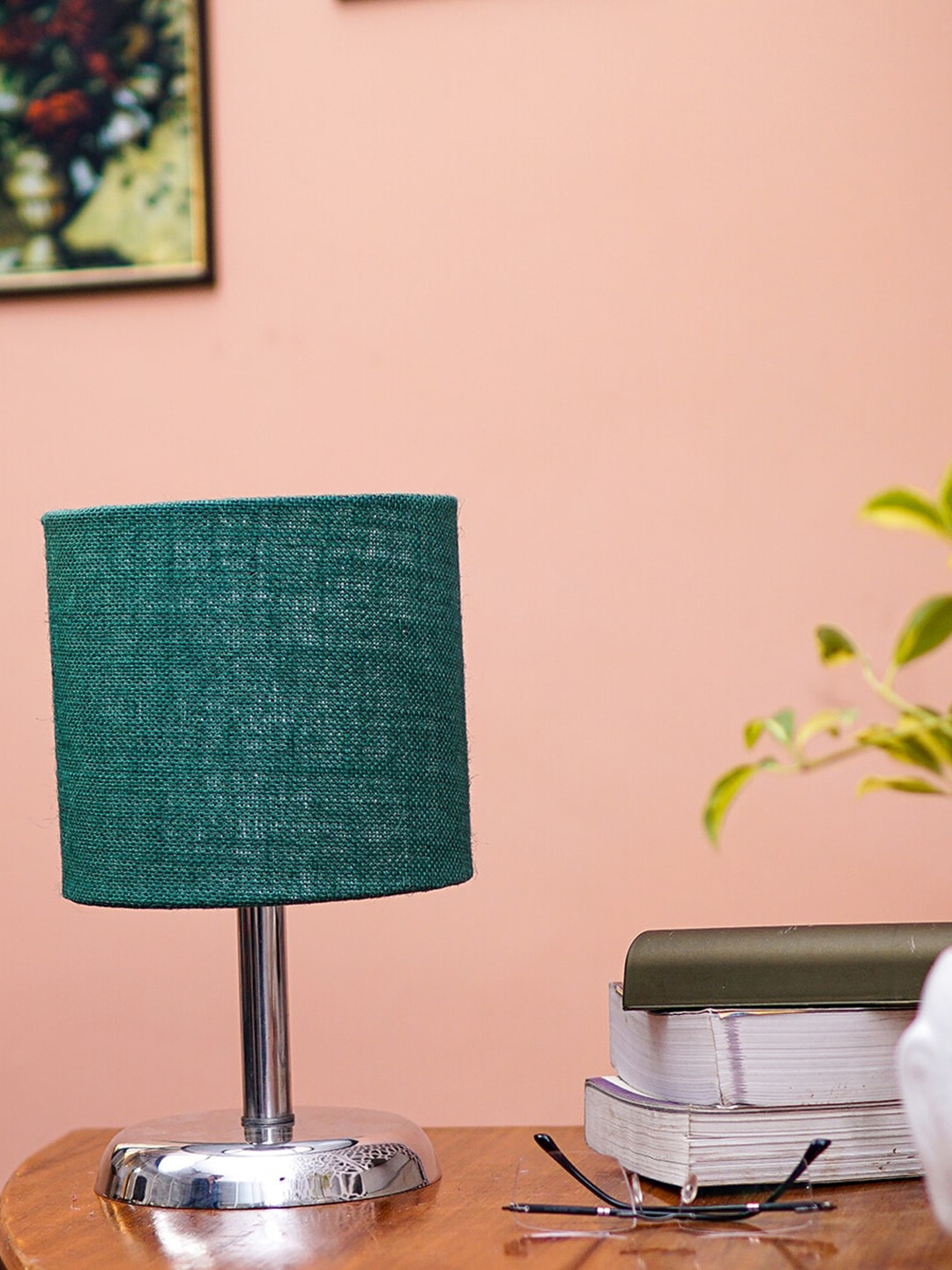 

Pinecraft INTERNATIONAL Green Solid Table Lamp with Shade