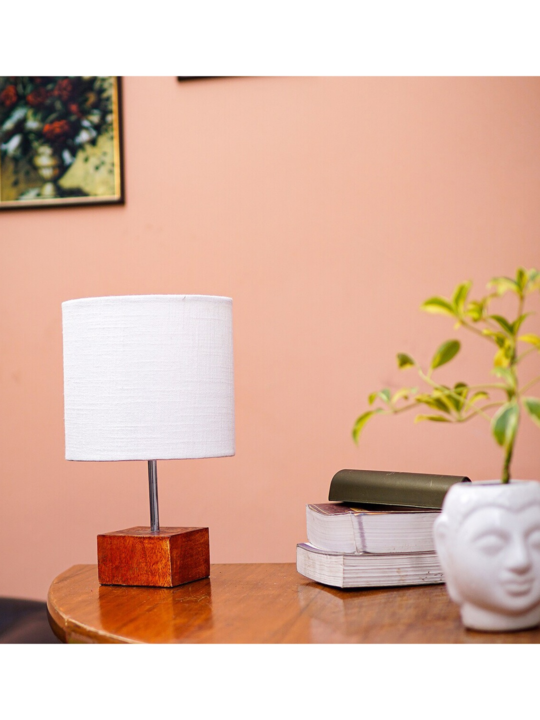 

Pinecraft INTERNATIONAL White Table Lamp With Shade