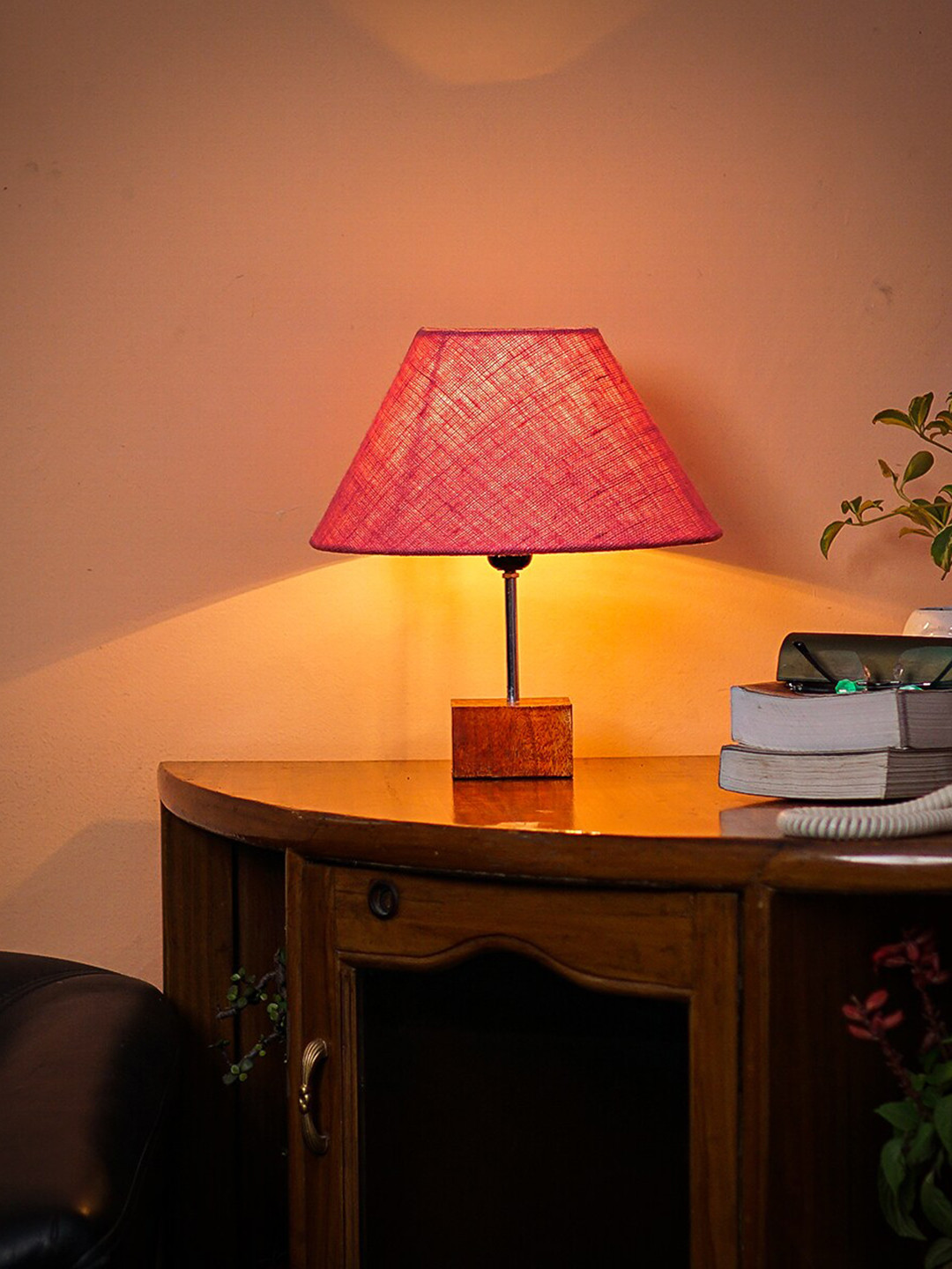 

Pinecraft INTERNATIONAL Pink Ema Table Lamp with Shade