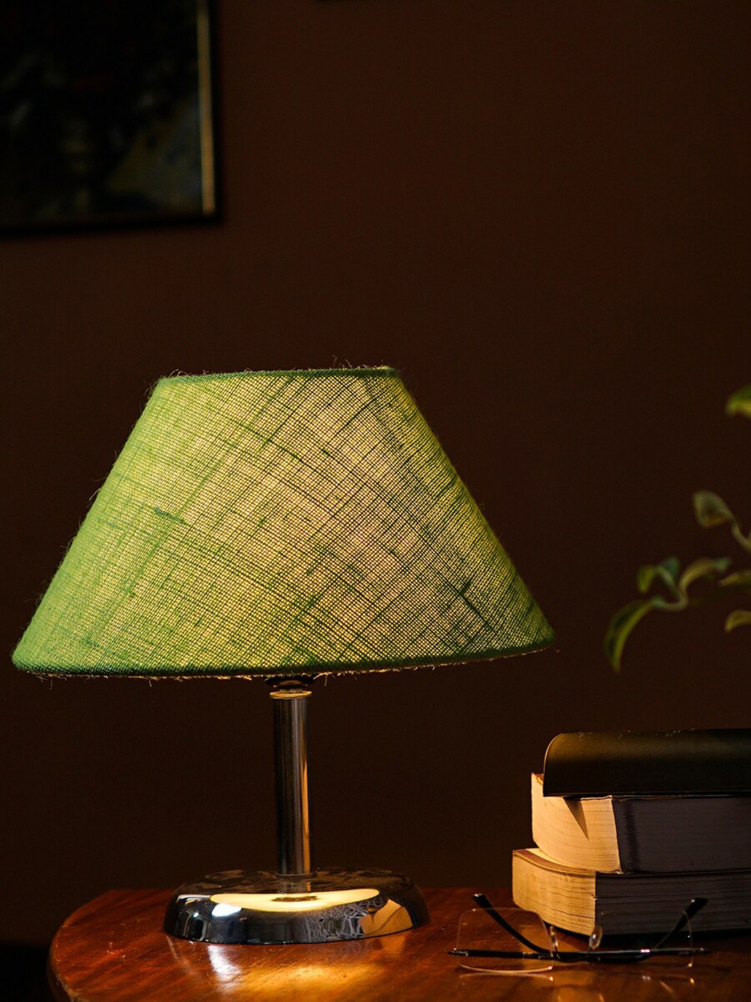 

Pinecraft INTERNATIONAL Steel & Green Table Lamp with Shade