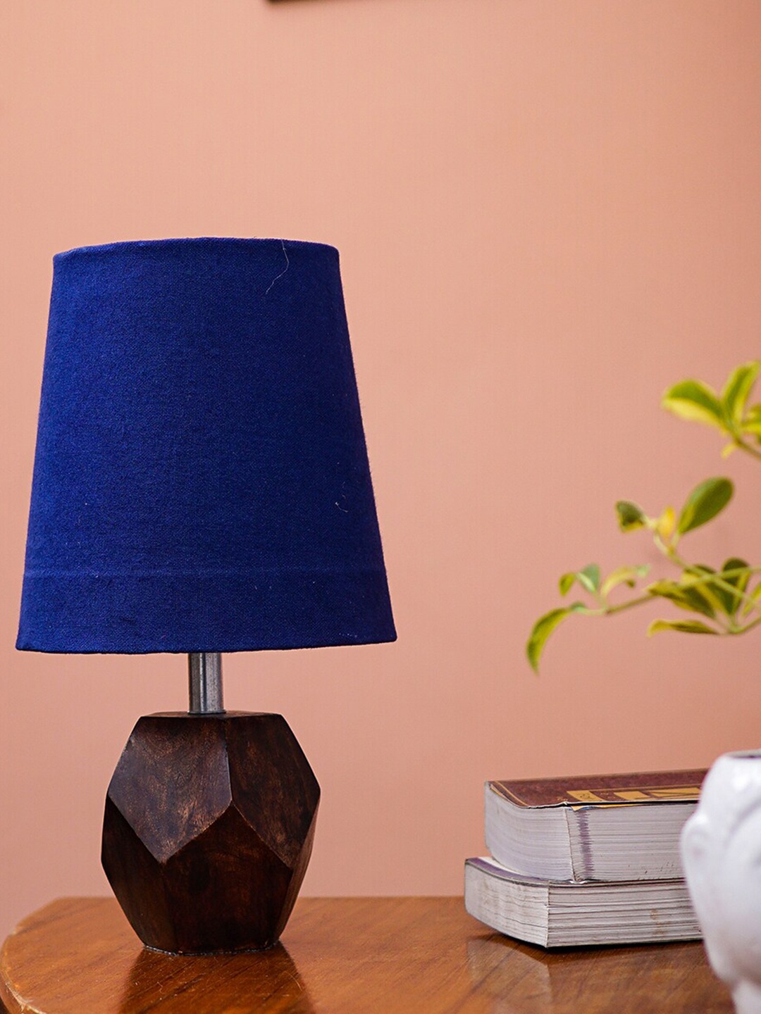 

Pinecraft INTERNATIONAL Blue Solid Table Lamp with Shade