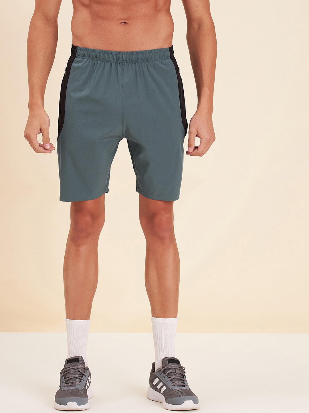 

MASCLN SASSAFRAS Men Teal Training or Gym Sports Shorts