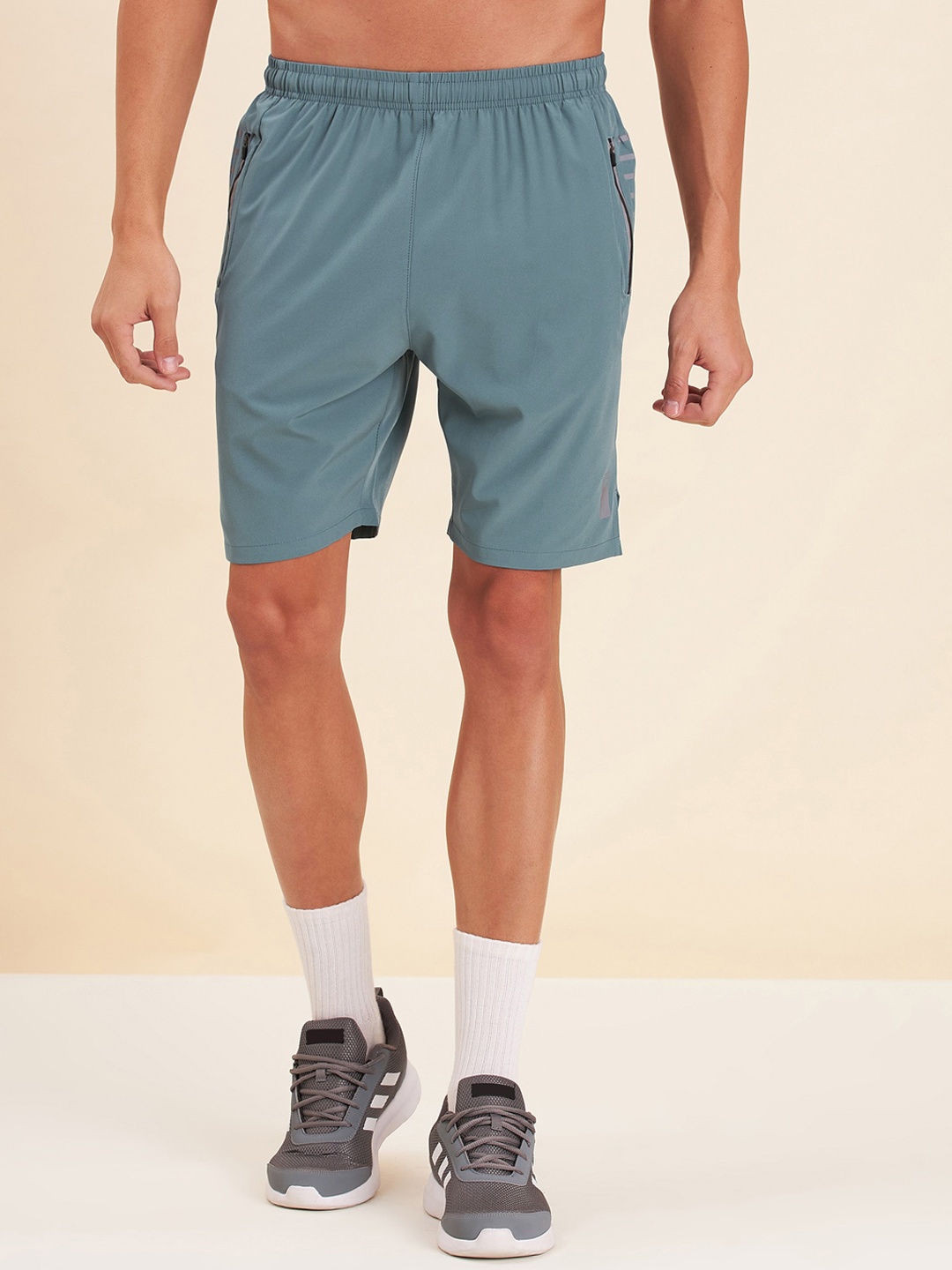 

MASCLN SASSAFRAS Men Teal Training or Gym Sports Shorts