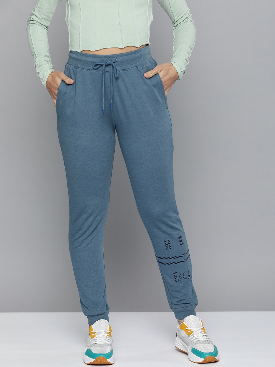 

Harvard Women Blue Print Detail Joggers
