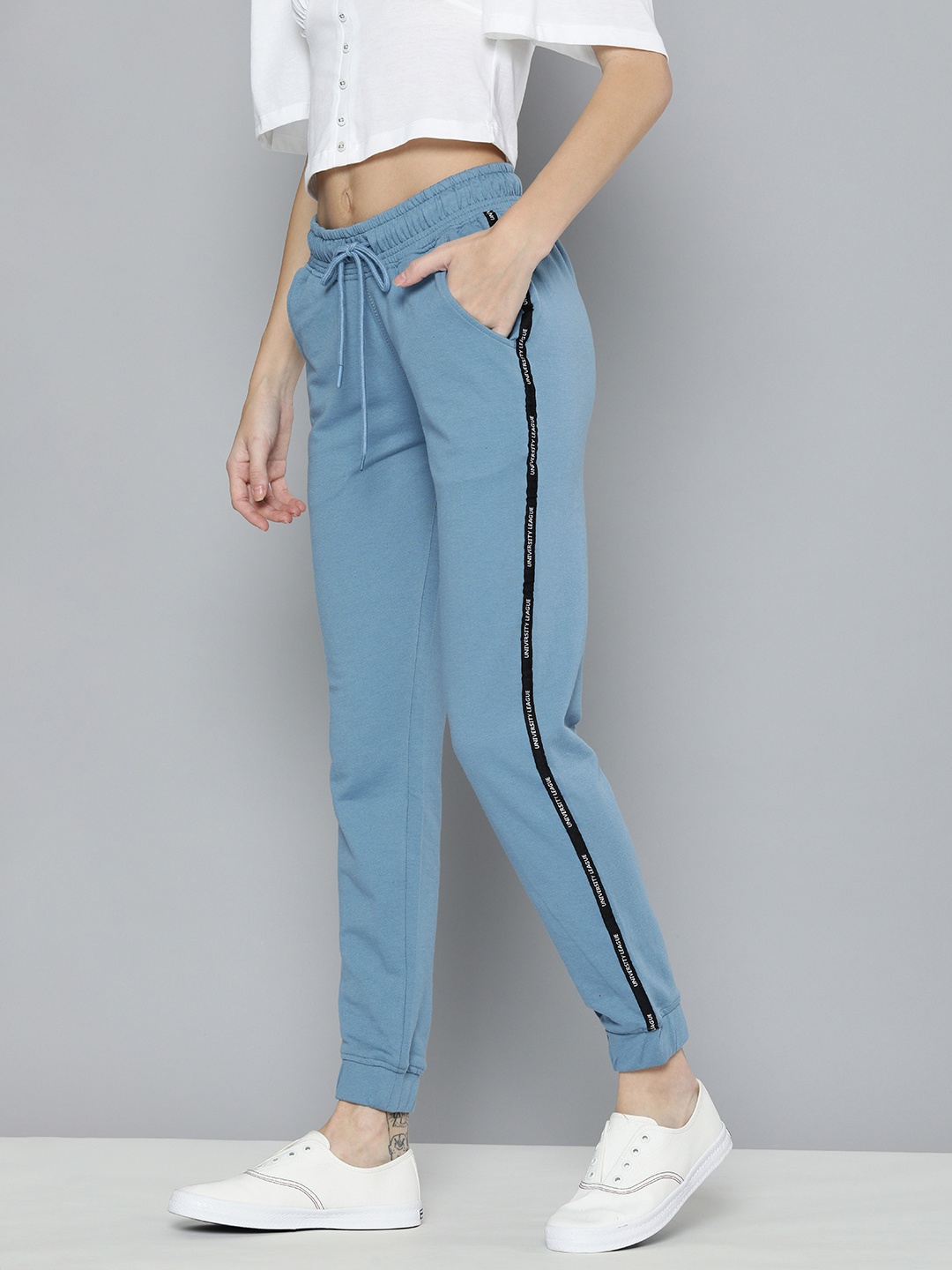 

Harvard Women Blue Solid Joggers