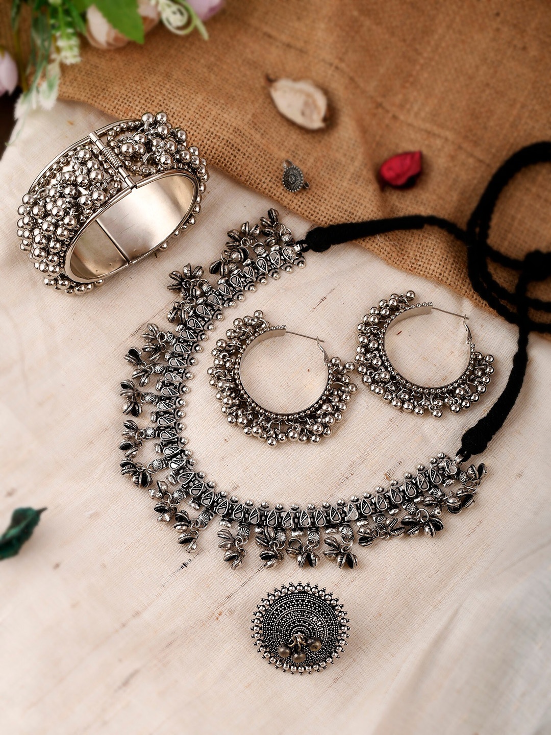 

Shoshaa Oxidised Silver-Plated Jewellery Set