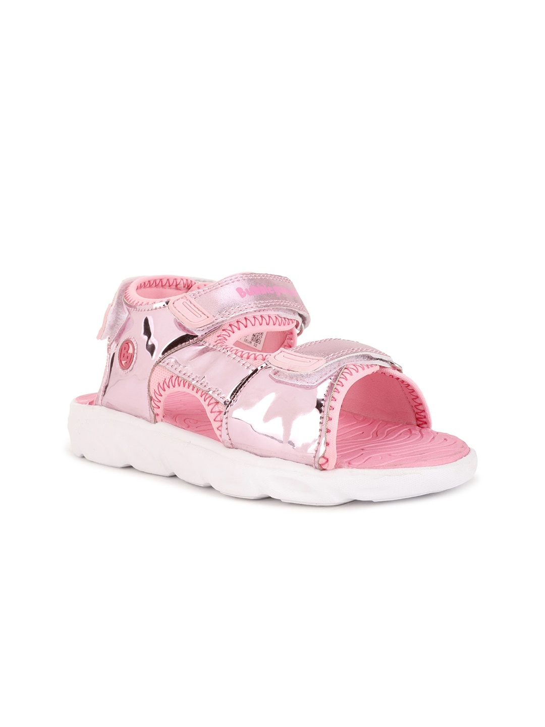 

Bubblegummers Girls Pink Printed Open Toe Flats