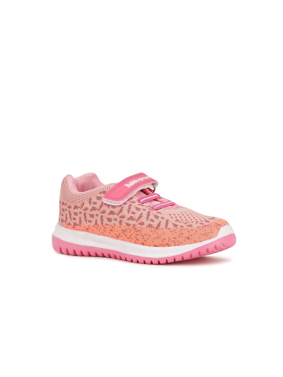 

Bubblegummers Girls Pink Woven Design Sneakers