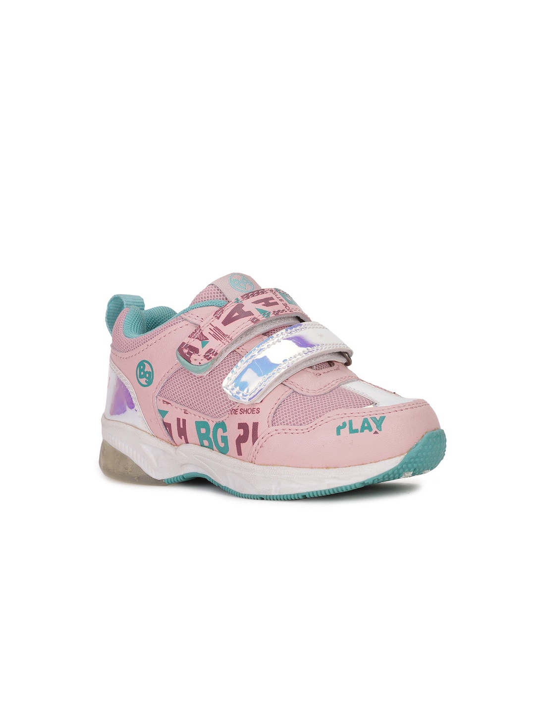 

Bubblegummers Girls Pink Printed Sneakers