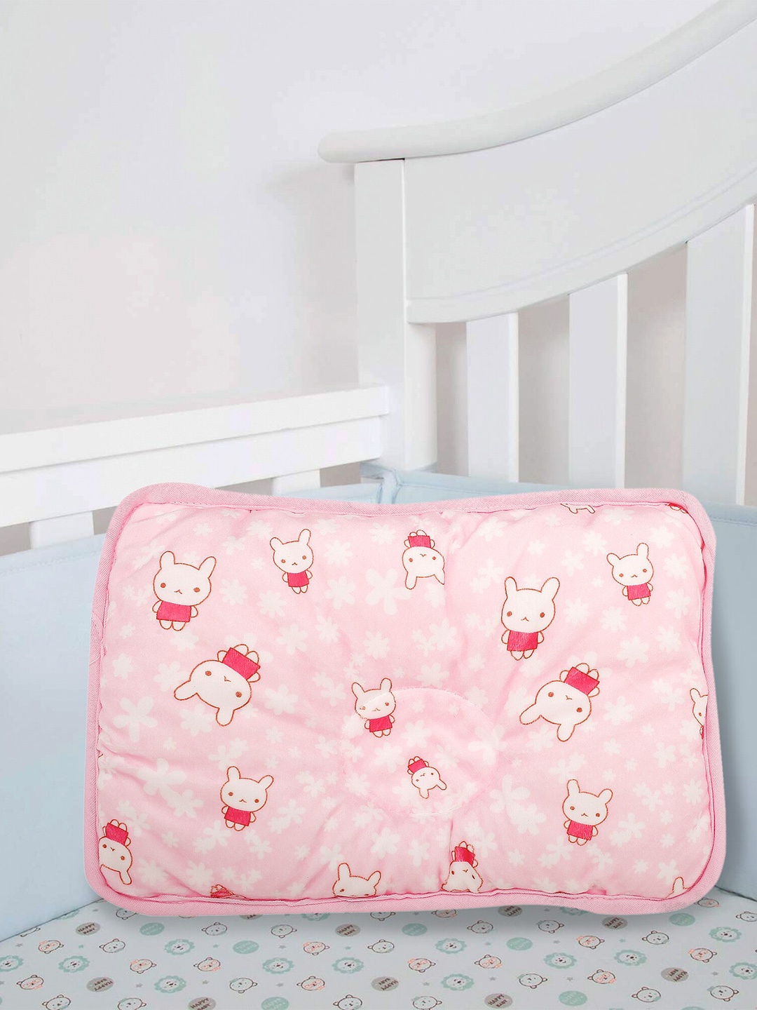 

Baby Moo Kids Pink Bunny Printed Pillow