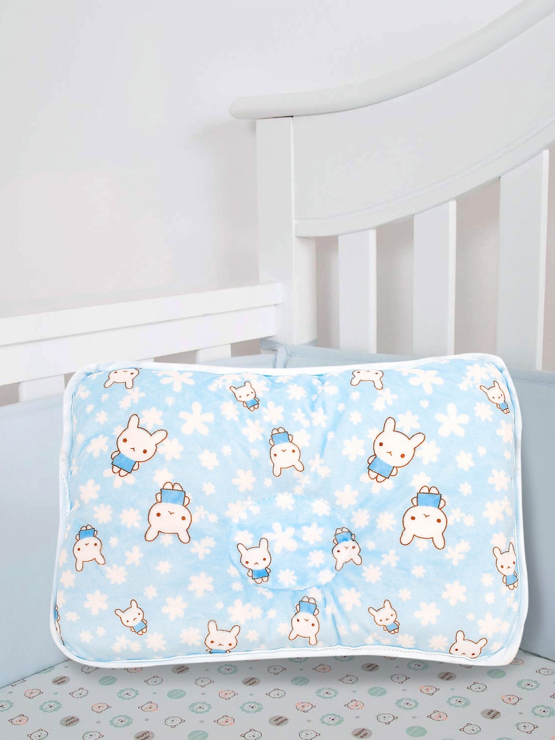 

Baby Moo Infants Printed Baby Pillow, Blue