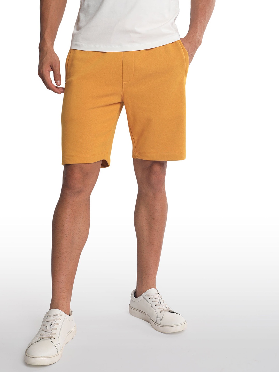 

ARTICALE Men Mustard Slim Fit Shorts