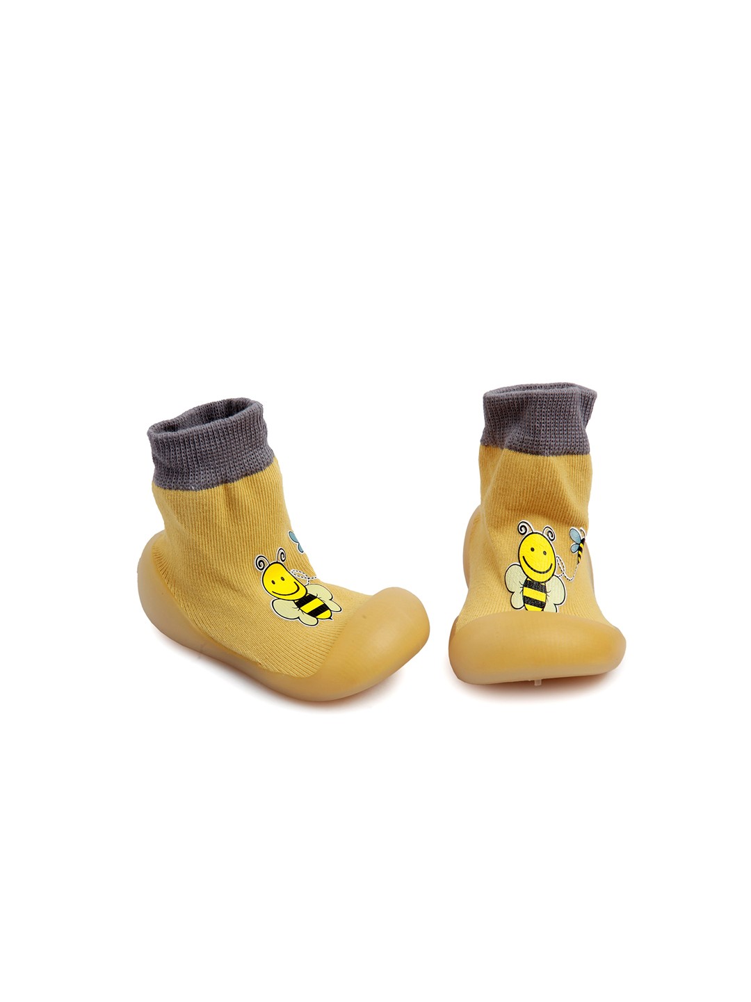 

Baby Moo Infants Yellow Printed Cotton Booties