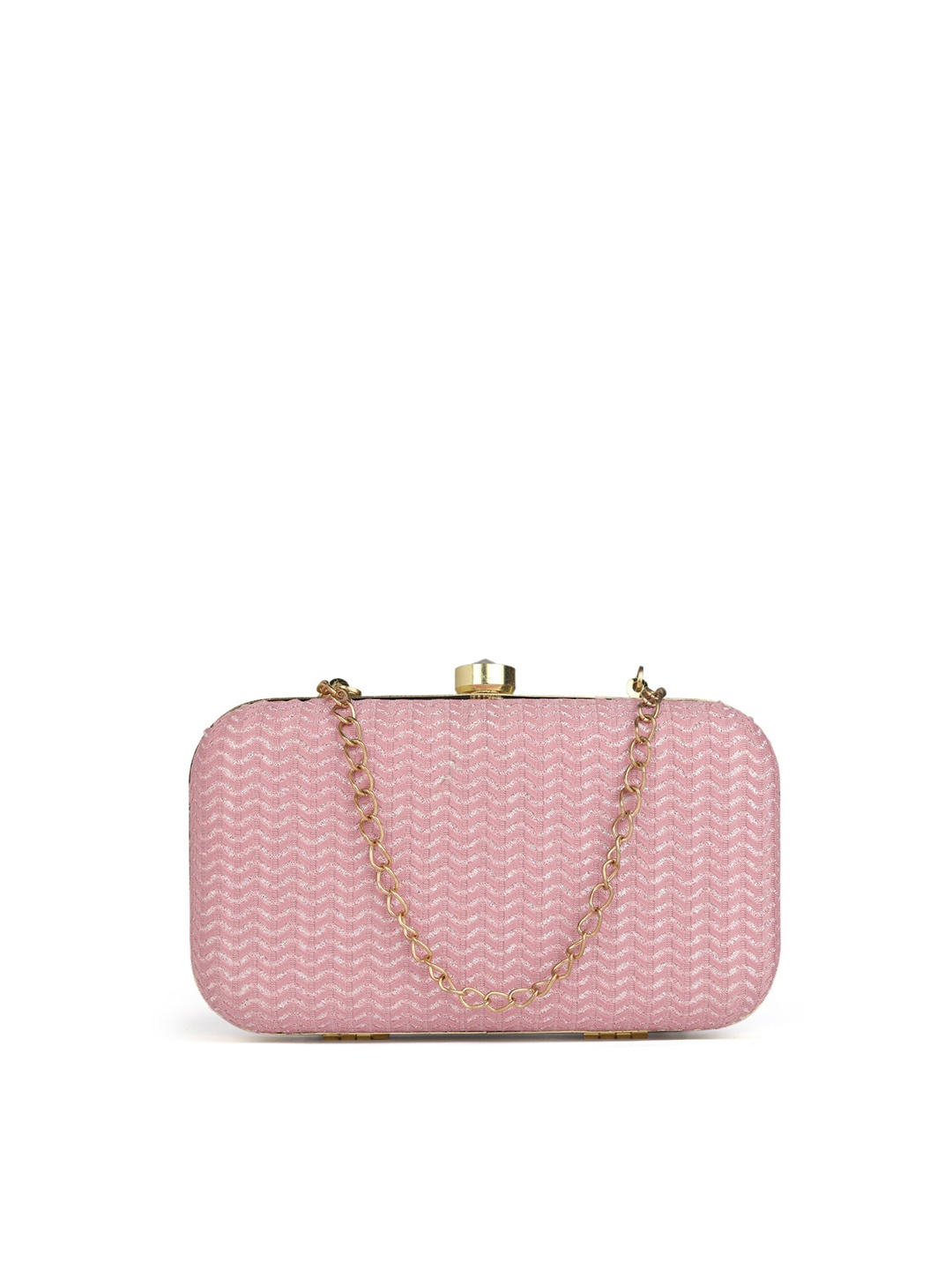 

gaura pakhi Pink & Gold-Toned Box Clutch