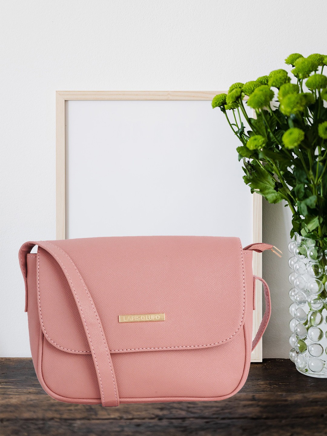 

Lapis O Lupo Pink Solid Sling Bag