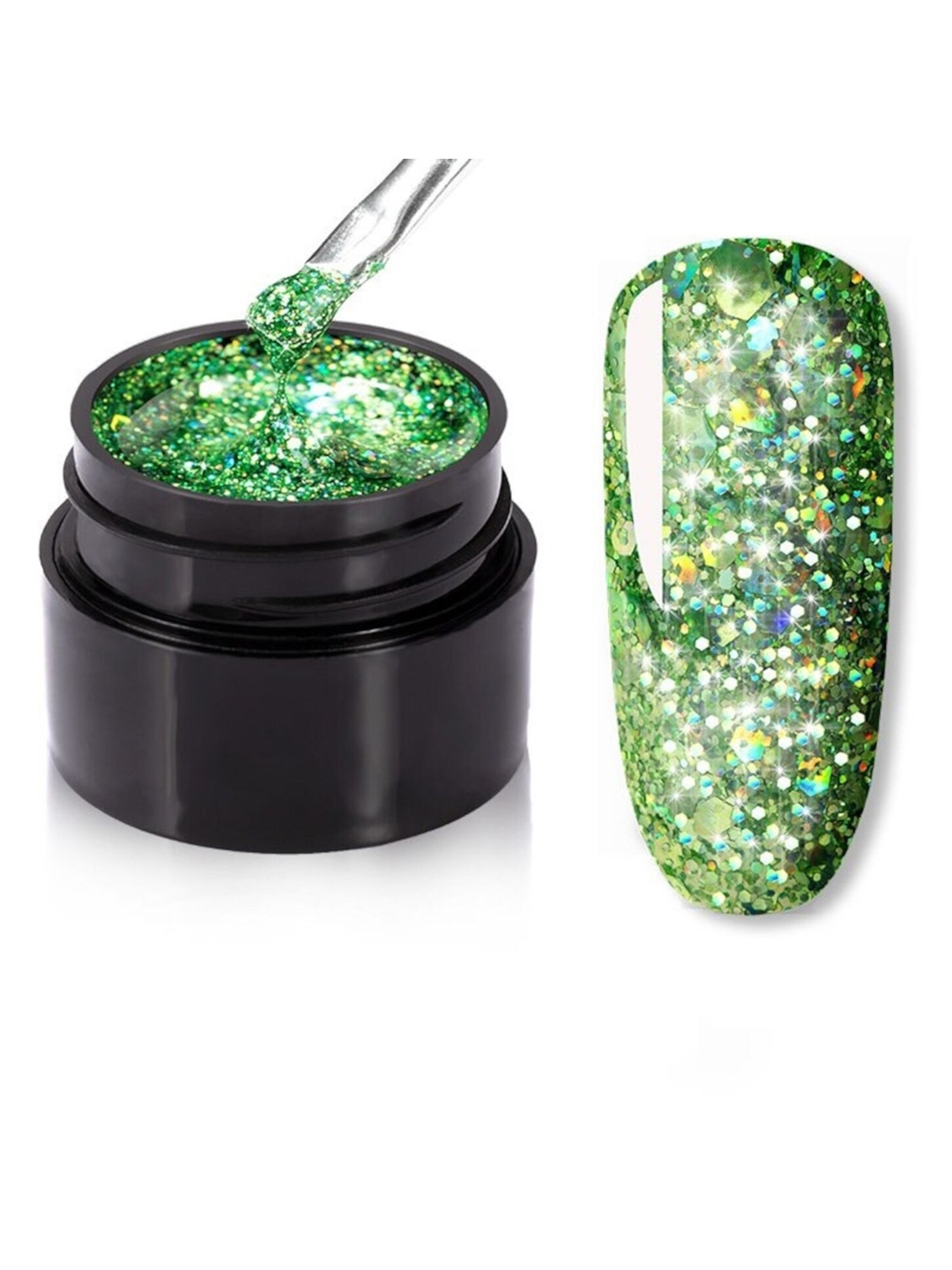 

ROSALIND Shiny Diamond Soak-Off UV-LED Gel Nail Polish - Shade A535, Green