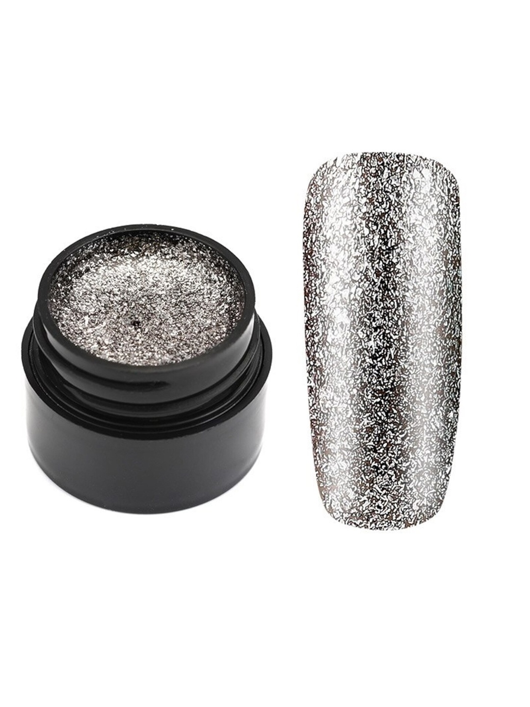 

ROSALIND Shiny Platinum UV & LED Hybrid Varnishes Gel Nail Polish - Shade A385, Grey