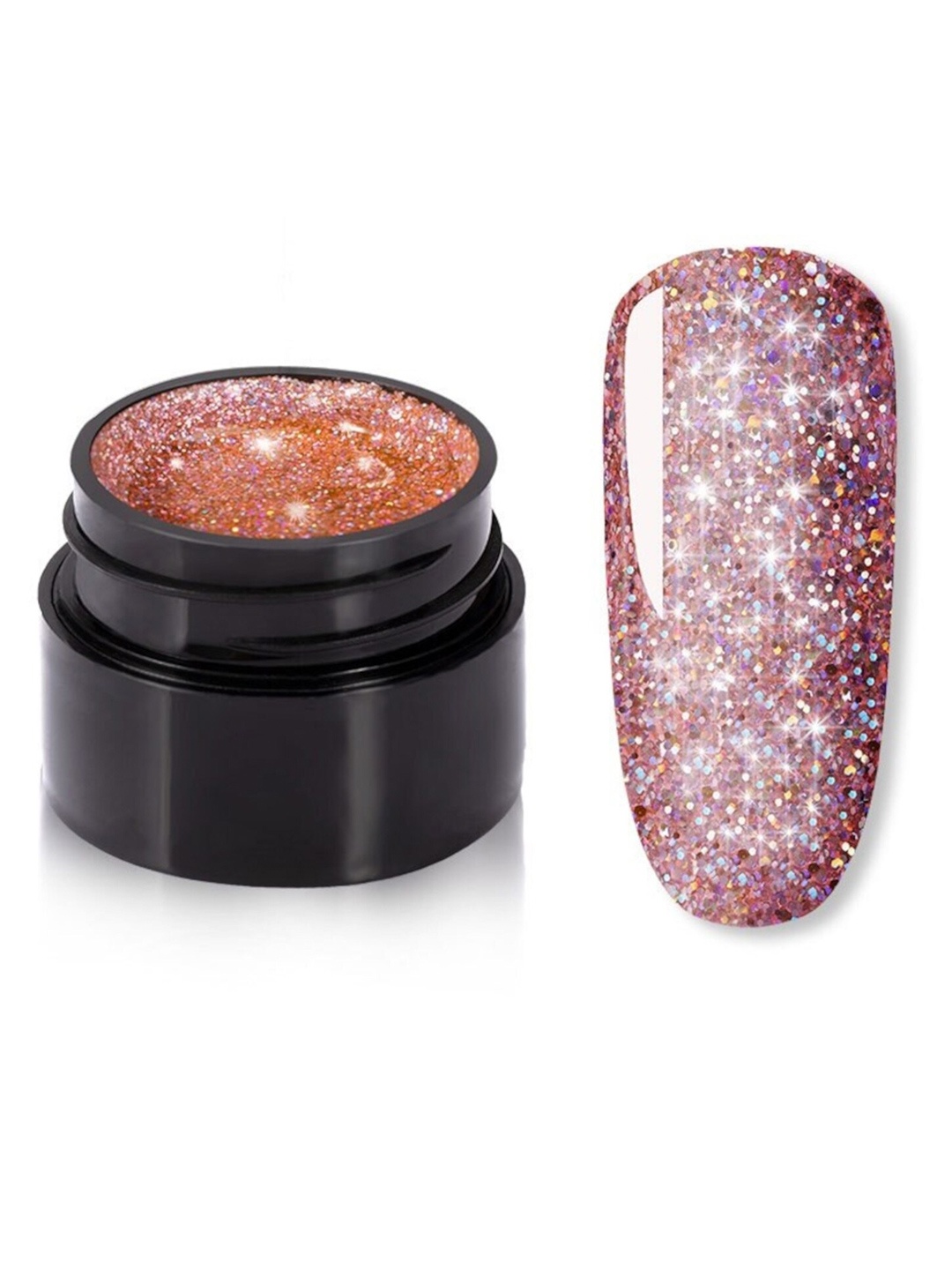 

ROSALIND Shiny Rainbow Gel UV & LED Nail Polish for Glitter Painting - Shade A513, Pink
