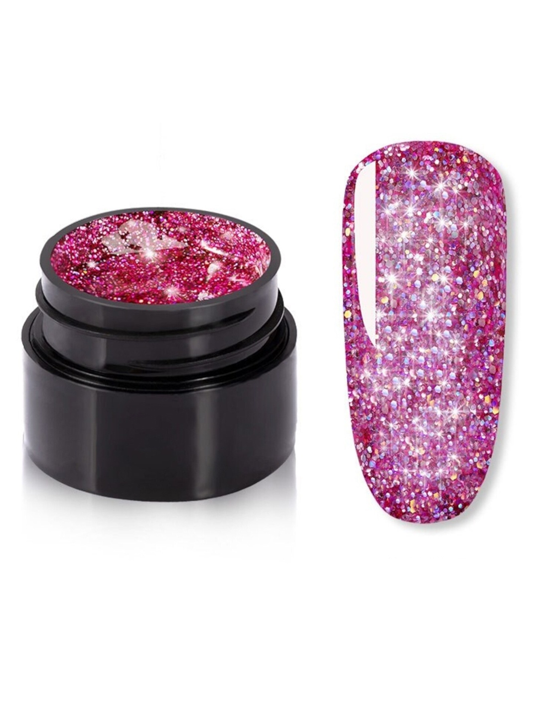 

ROSALIND Shiny Rainbow Gel UV & LED Nail Polish for Glitter Painting - Shade A520, Pink