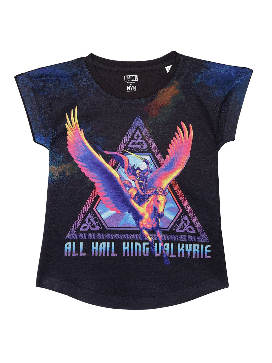 

Marvel by Wear Your Mind Girls Black Graphic Printed T-shirt