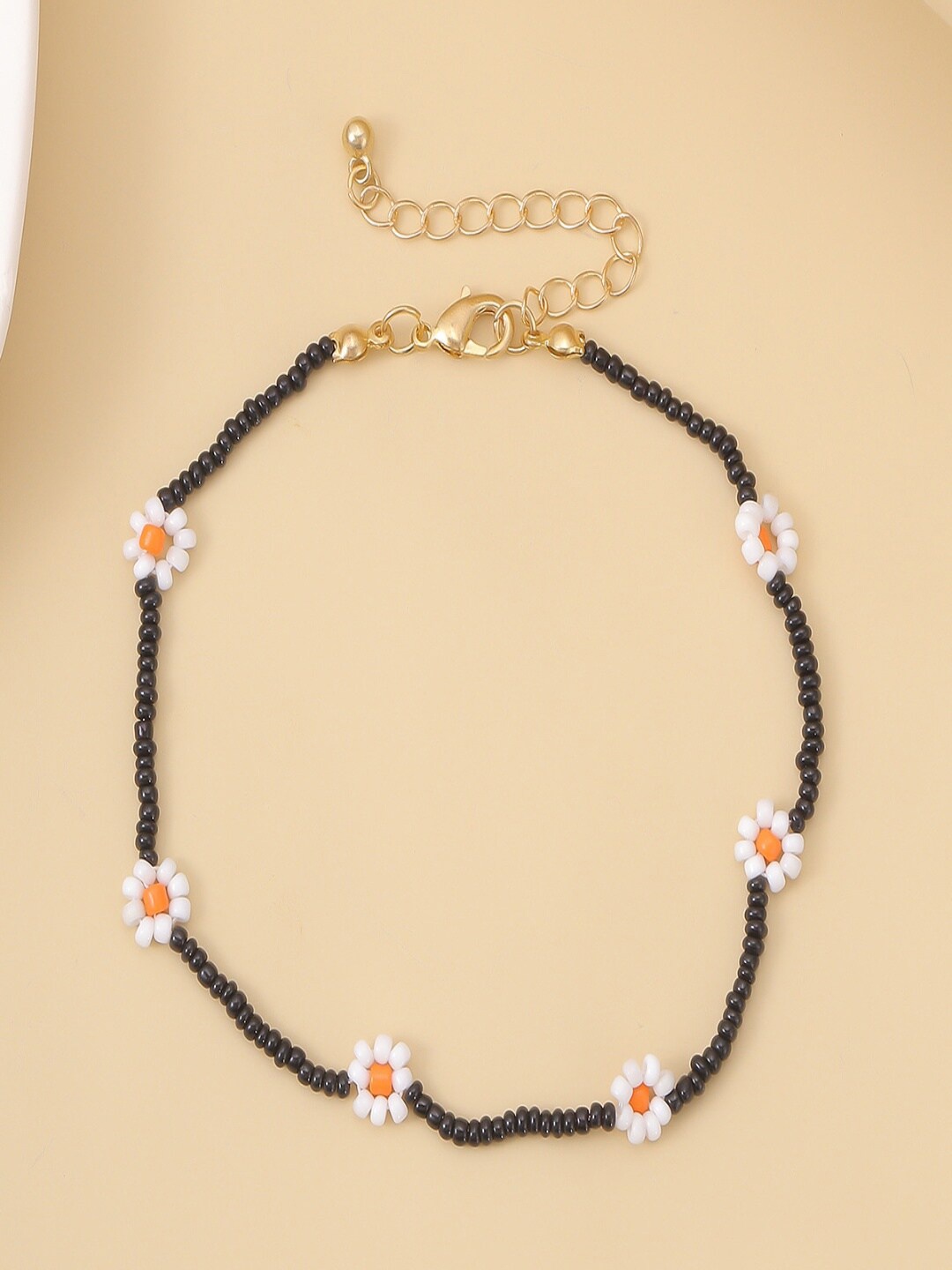 

AQUASTREET Gold-Plated & Black Handcrafted Necklace