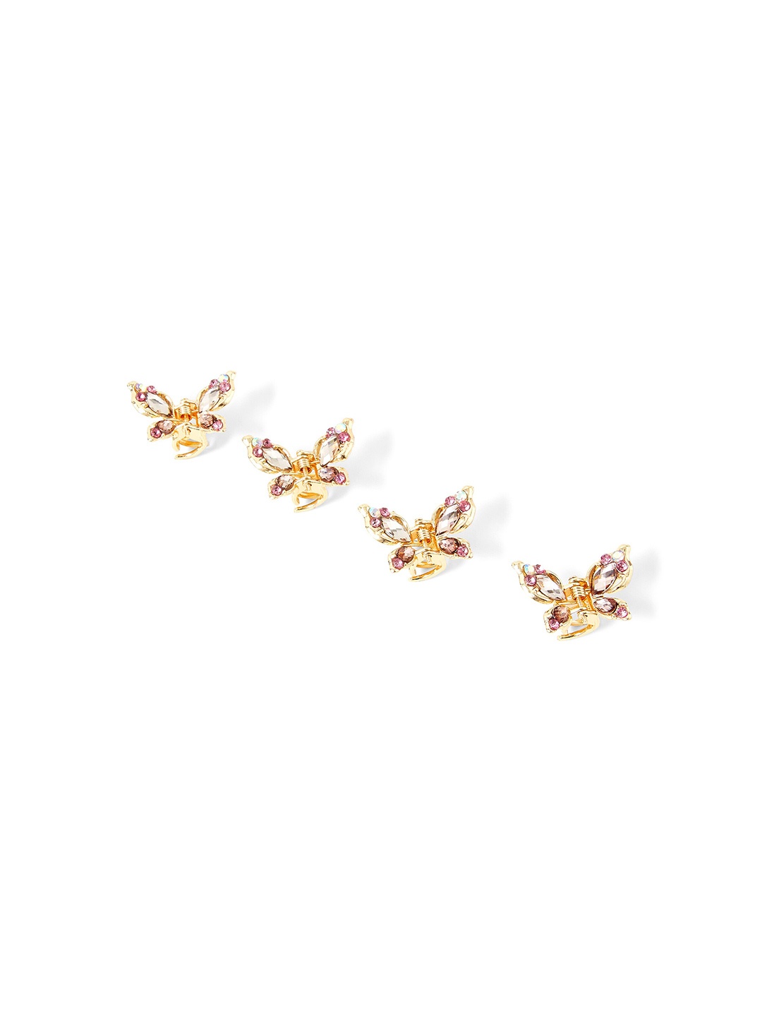 

Accessorize London Women Set of 4 Mini Butterfly Hair Claw Clip, Grey