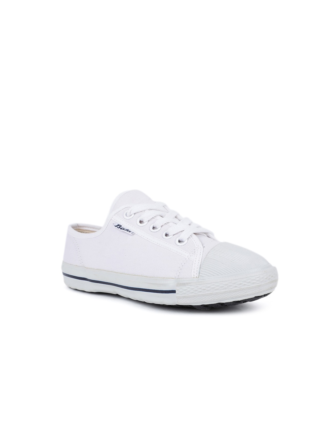 

Bata Boys White Solid Sneakers