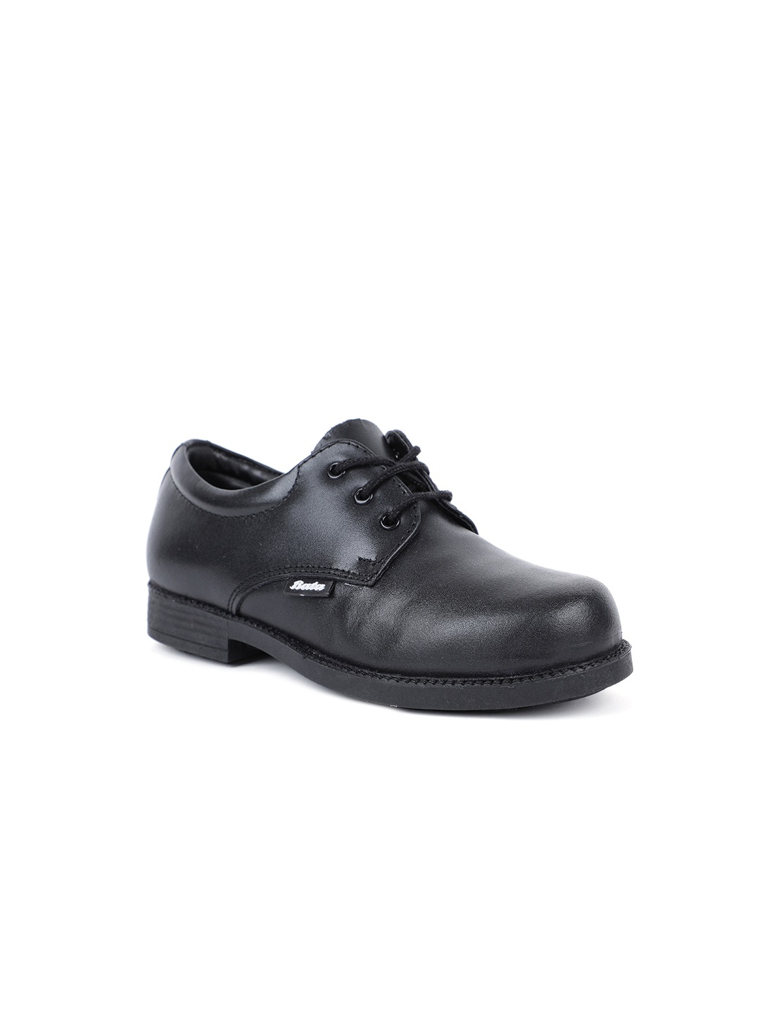 

Bata Boys Black Leather Derbys