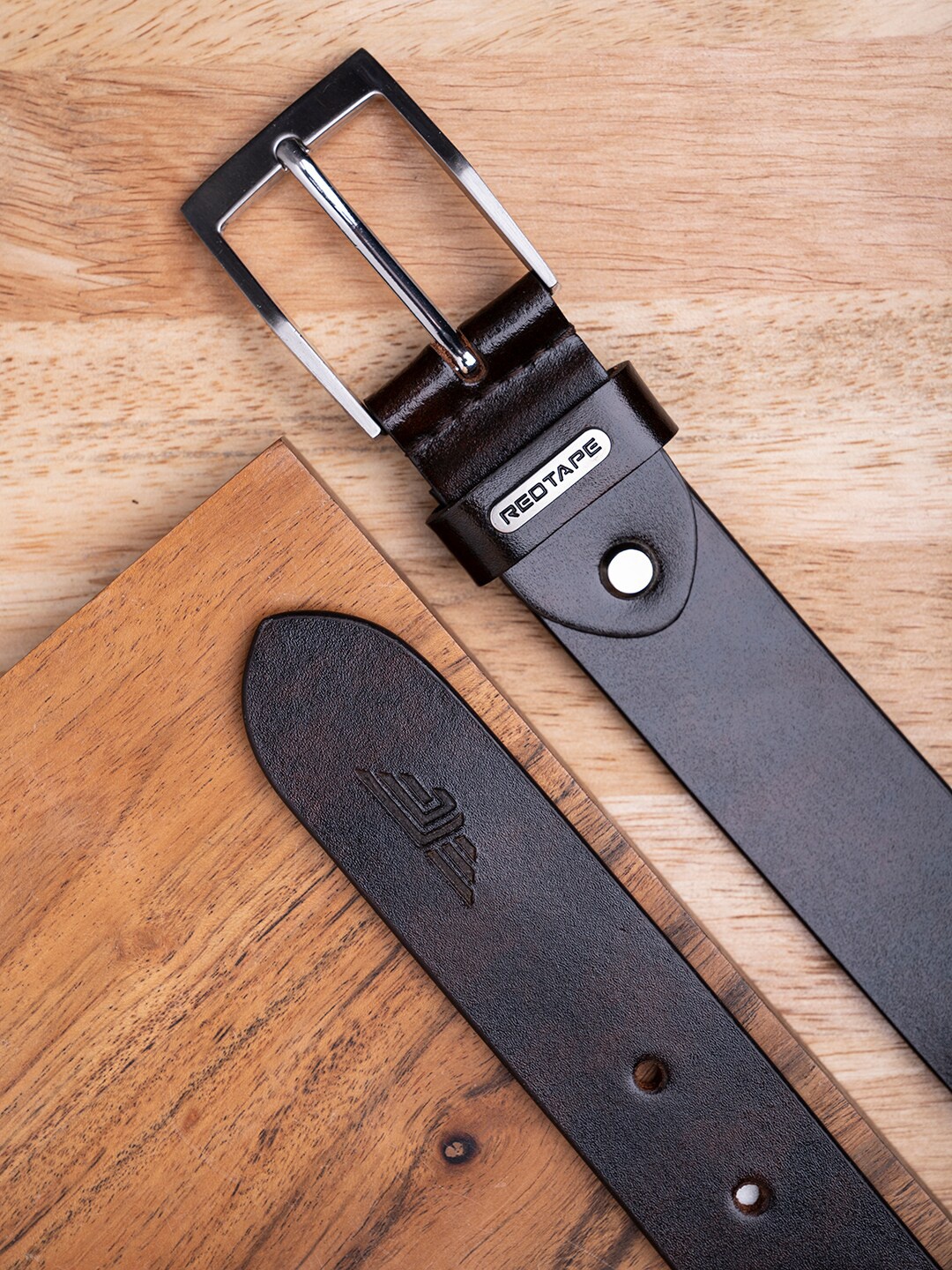 

Red Tape Men Brown Leather Belt