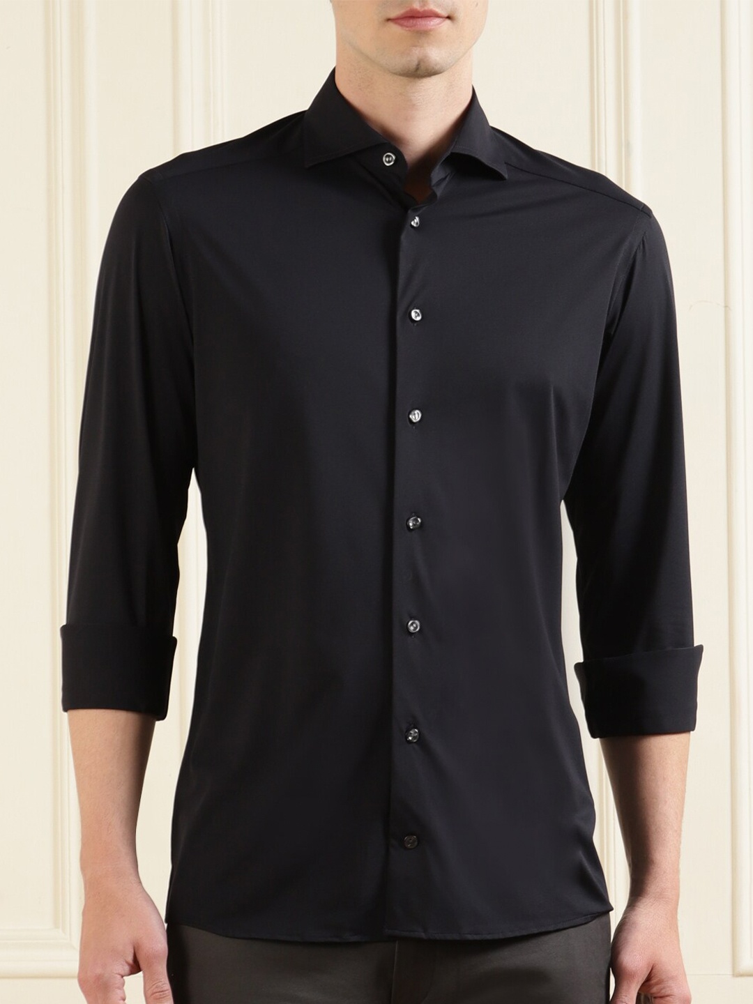 

Eton Men Navy Blue Slim Fit Casual Shirt