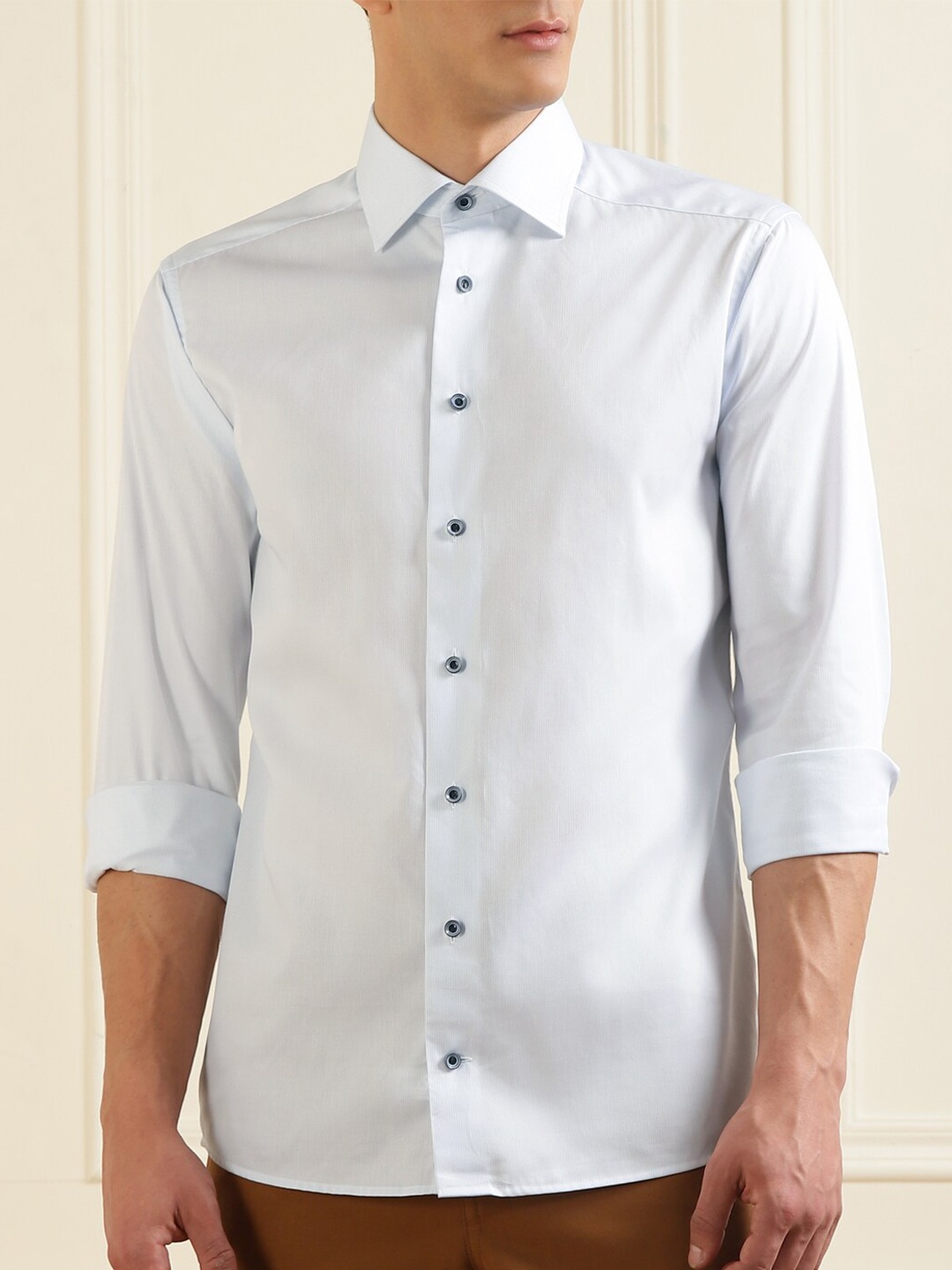 

Eton Men Blue Slim Fit Pure Cotton Casual Shirt
