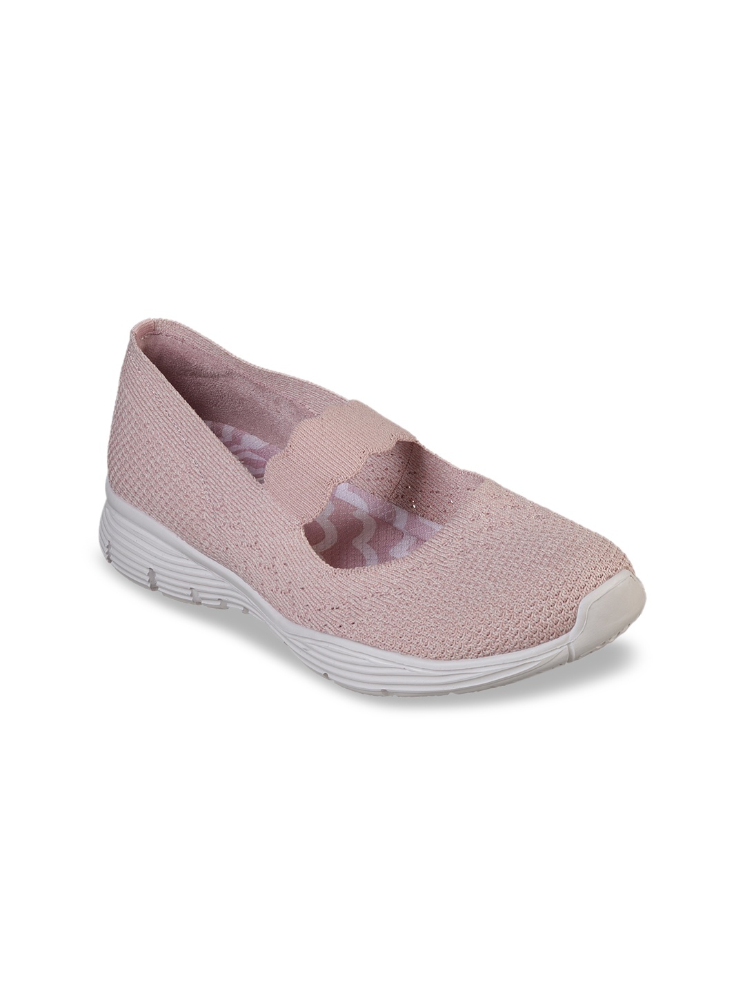 

Skechers Women Red Textured Slip-On Sneakers