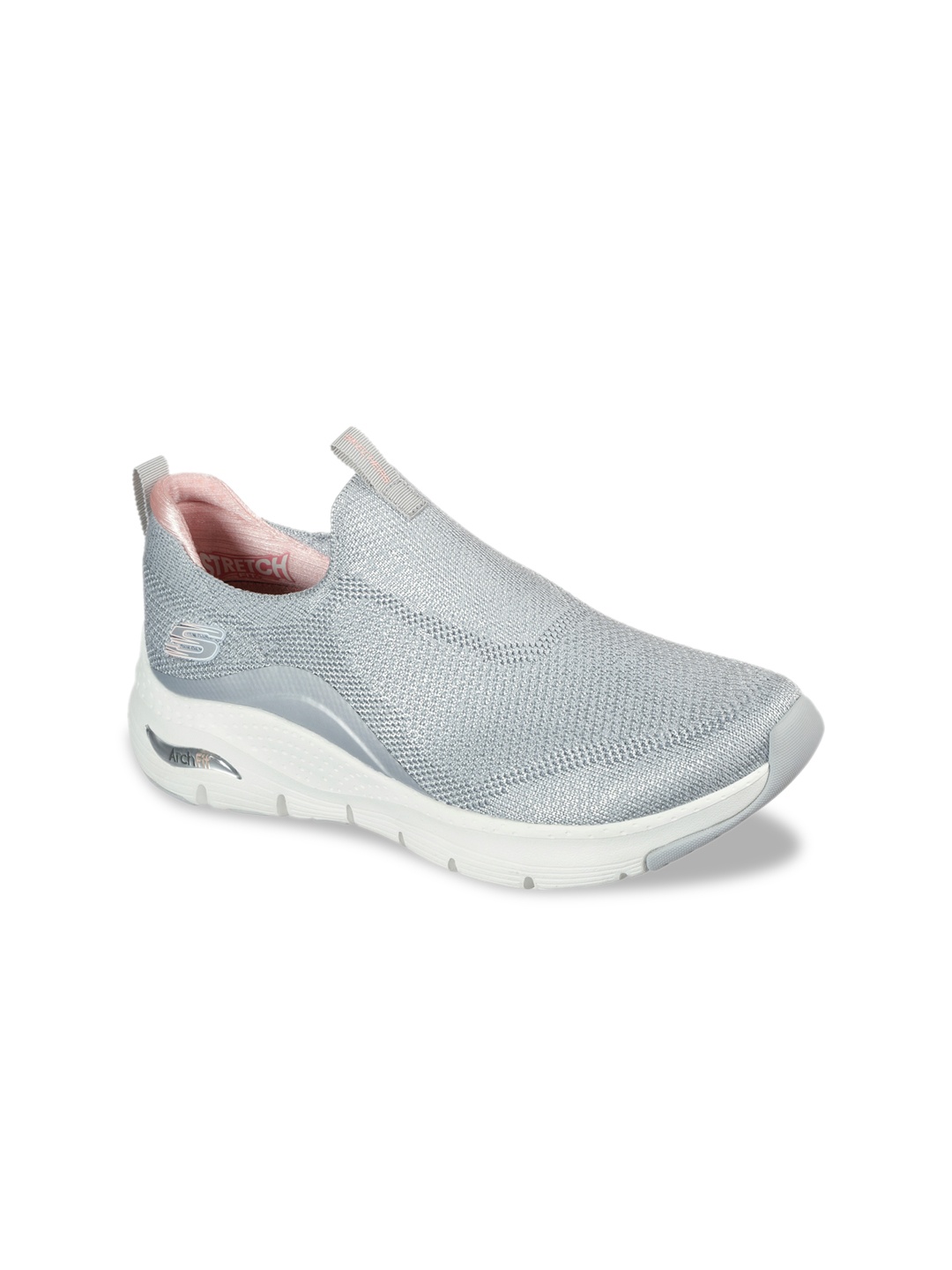 

Skechers Women Grey ARCH FIT Slip-On Sneakers