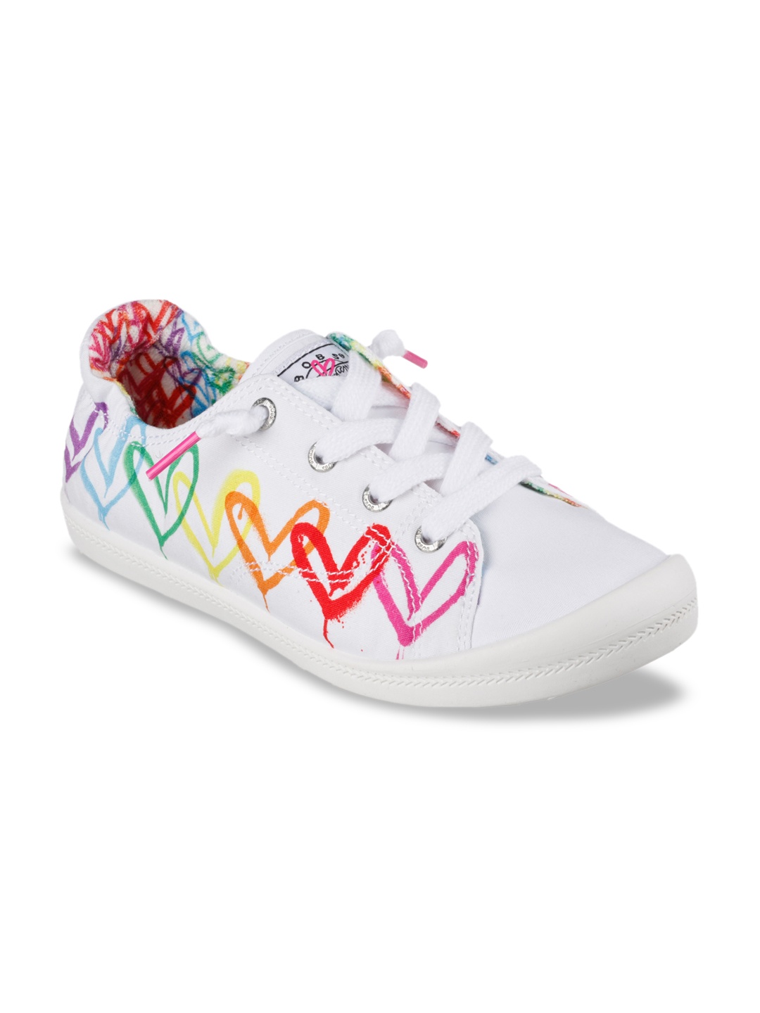 

Skechers Women White Printed Oxfords