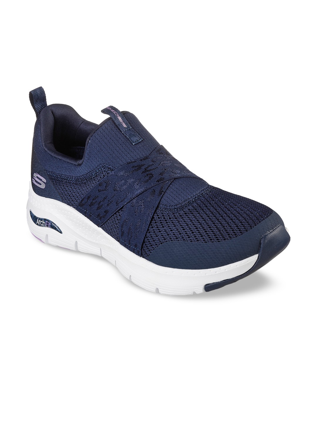 

Skechers Women ARCH FIT-MODERN RHYTHM Woven Design Slip-On Sneakers, Navy blue