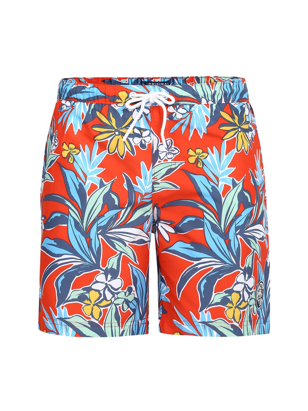 

Original Penguin Men Orange & Blue Floral Printed Outdoor Shorts