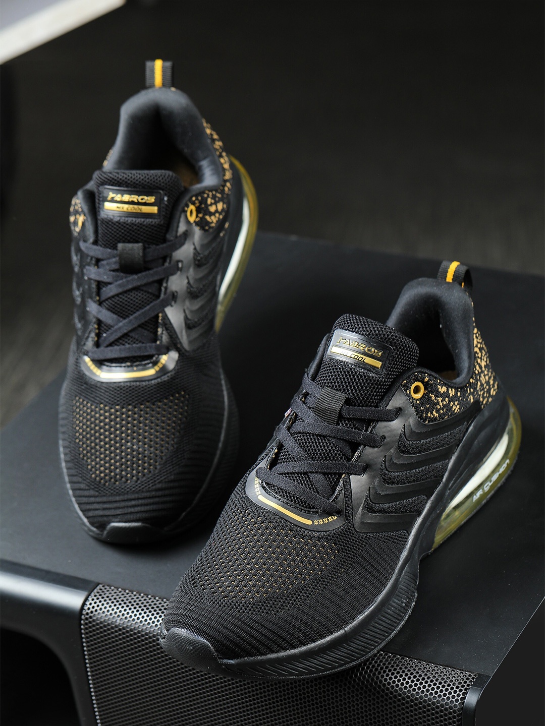 

ABROS Men Black Running Shoes
