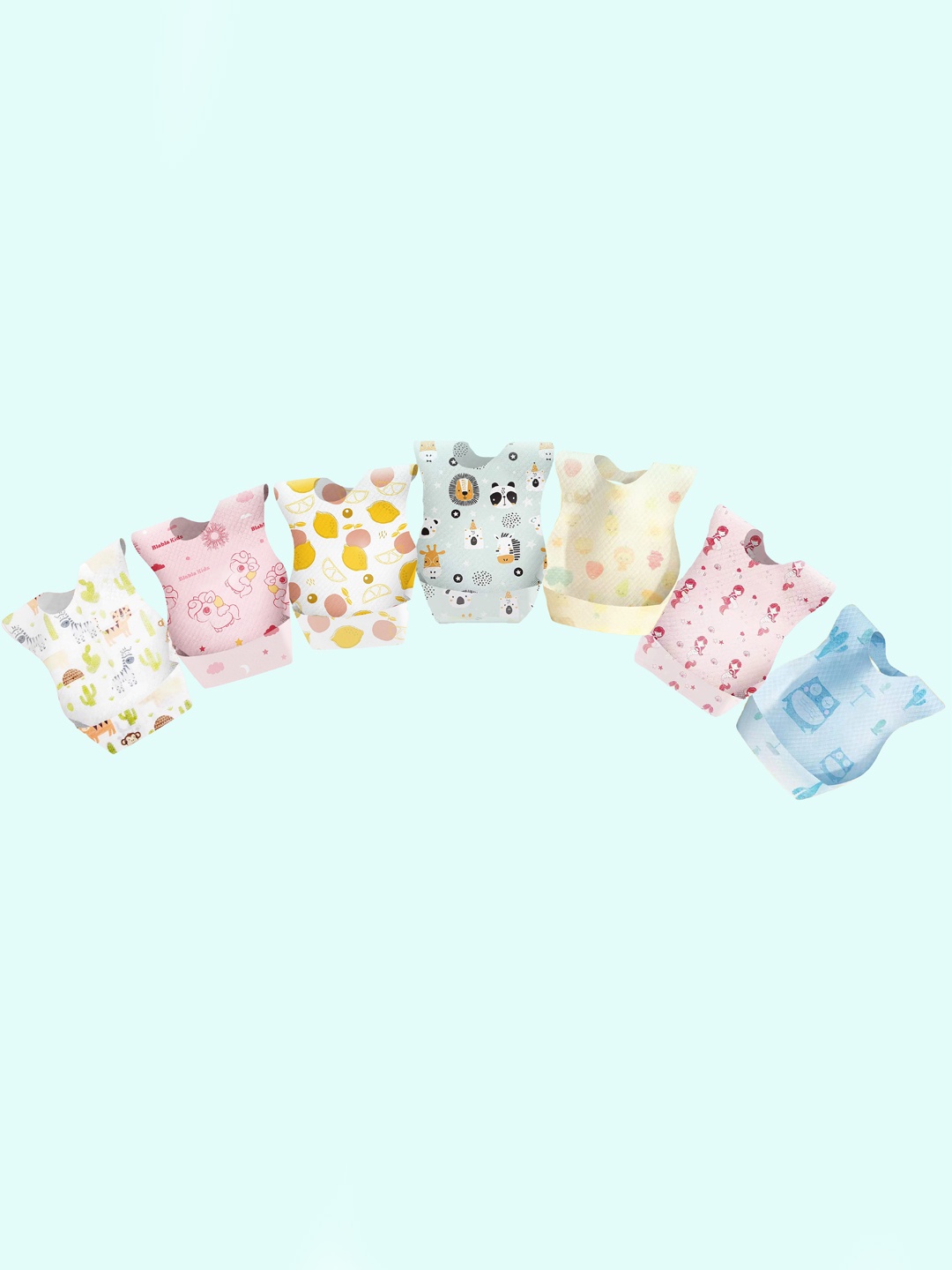 

The Little Lookers Infant Of 20 Kids Printed Disposable Bibs, Multi