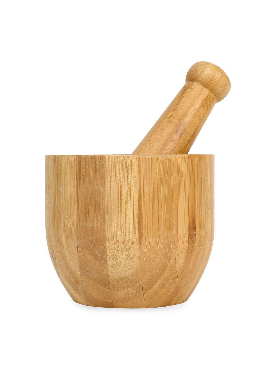 

Athome by Nilkamal Camel Brown Bamboo Wooden Mortar & Pestle Set