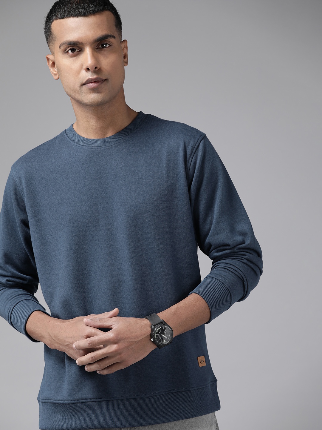 

The Roadster Lifestyle Co. Men Round Neck Pullover, Blue
