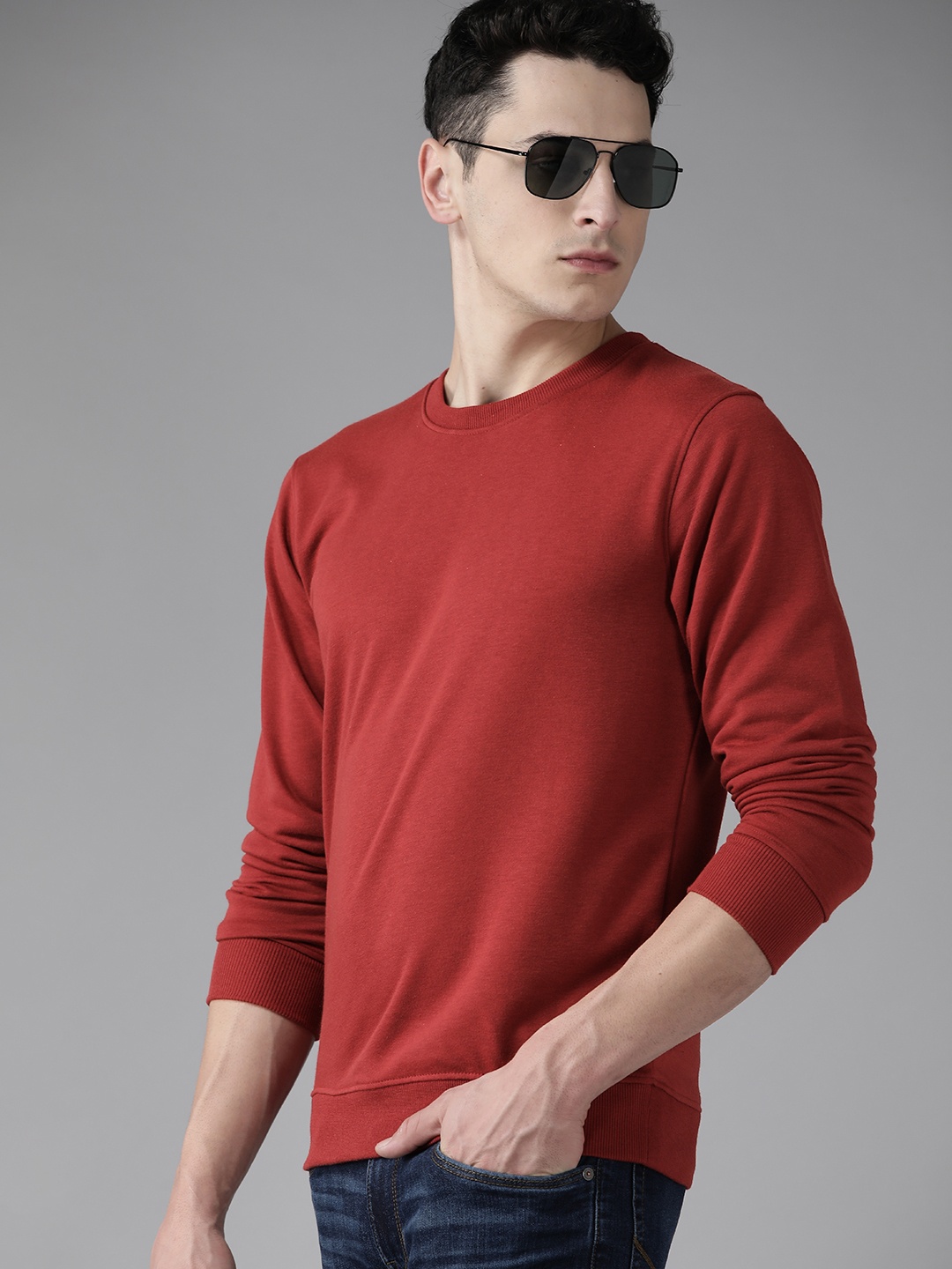 

The Roadster Lifestyle Co. Men Sweatshirt, Rust