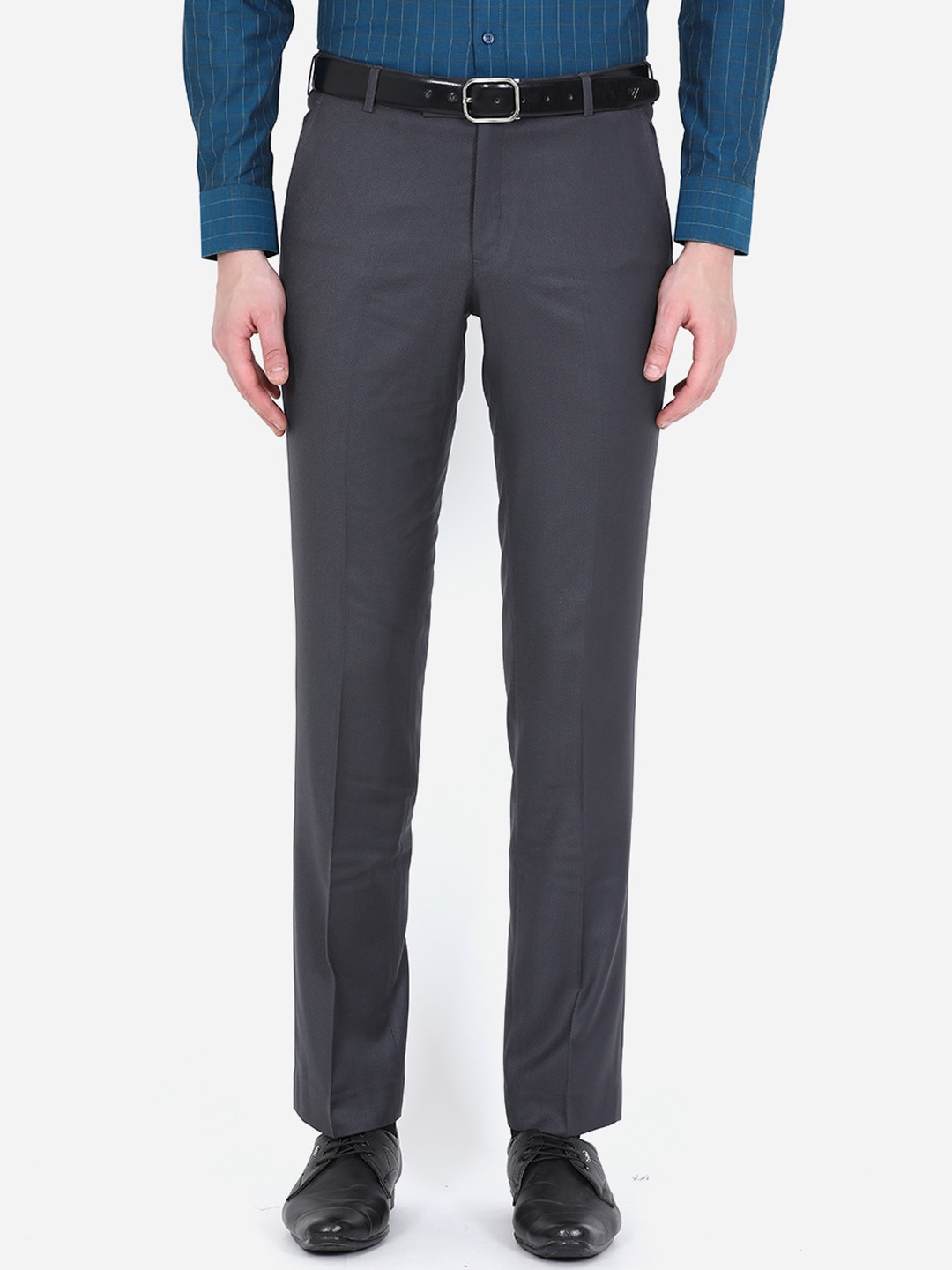 

METAL Men Grey Slim Fit Trousers