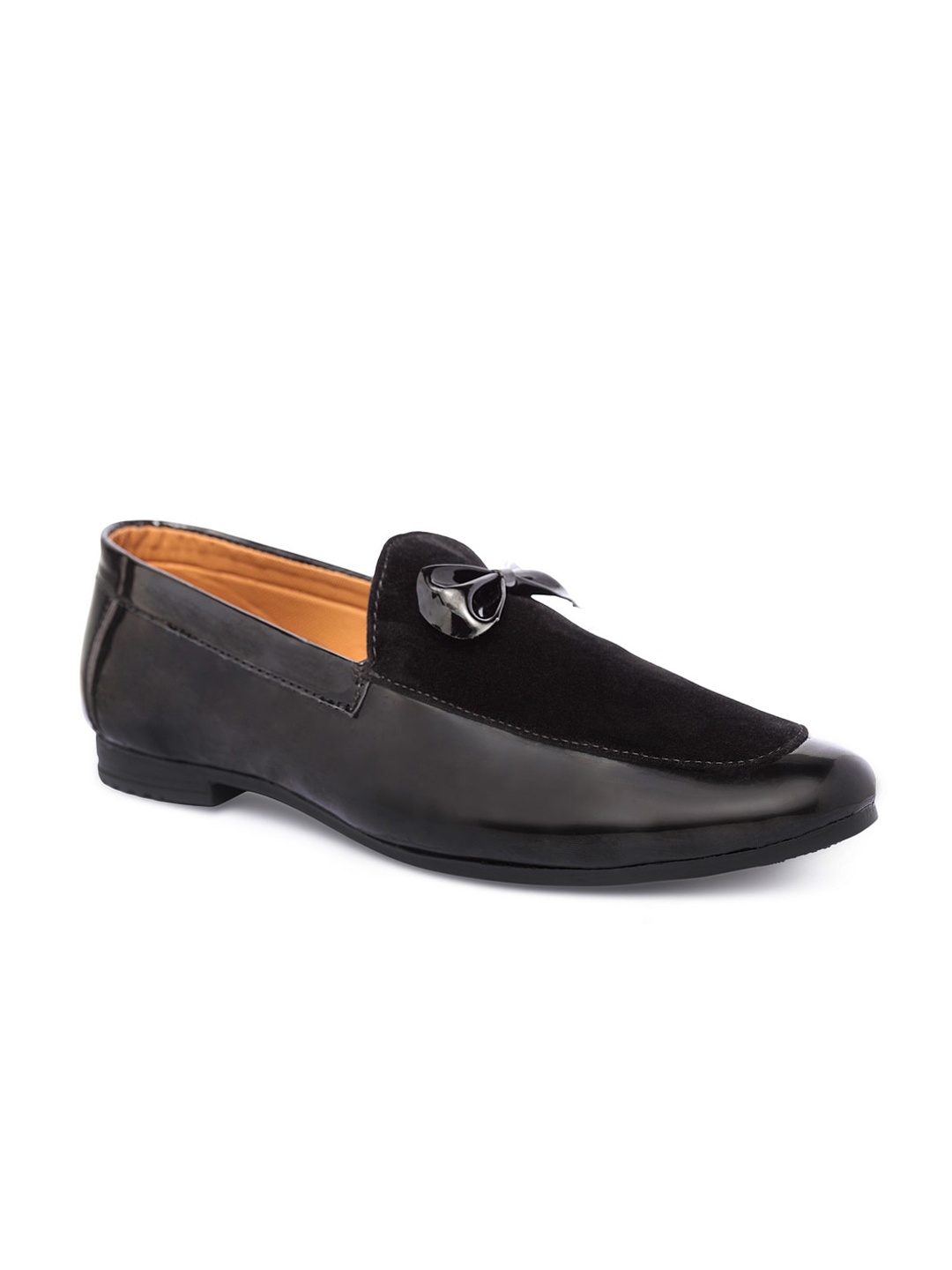 

TREEMODA Men Black Colourblocked Loafers