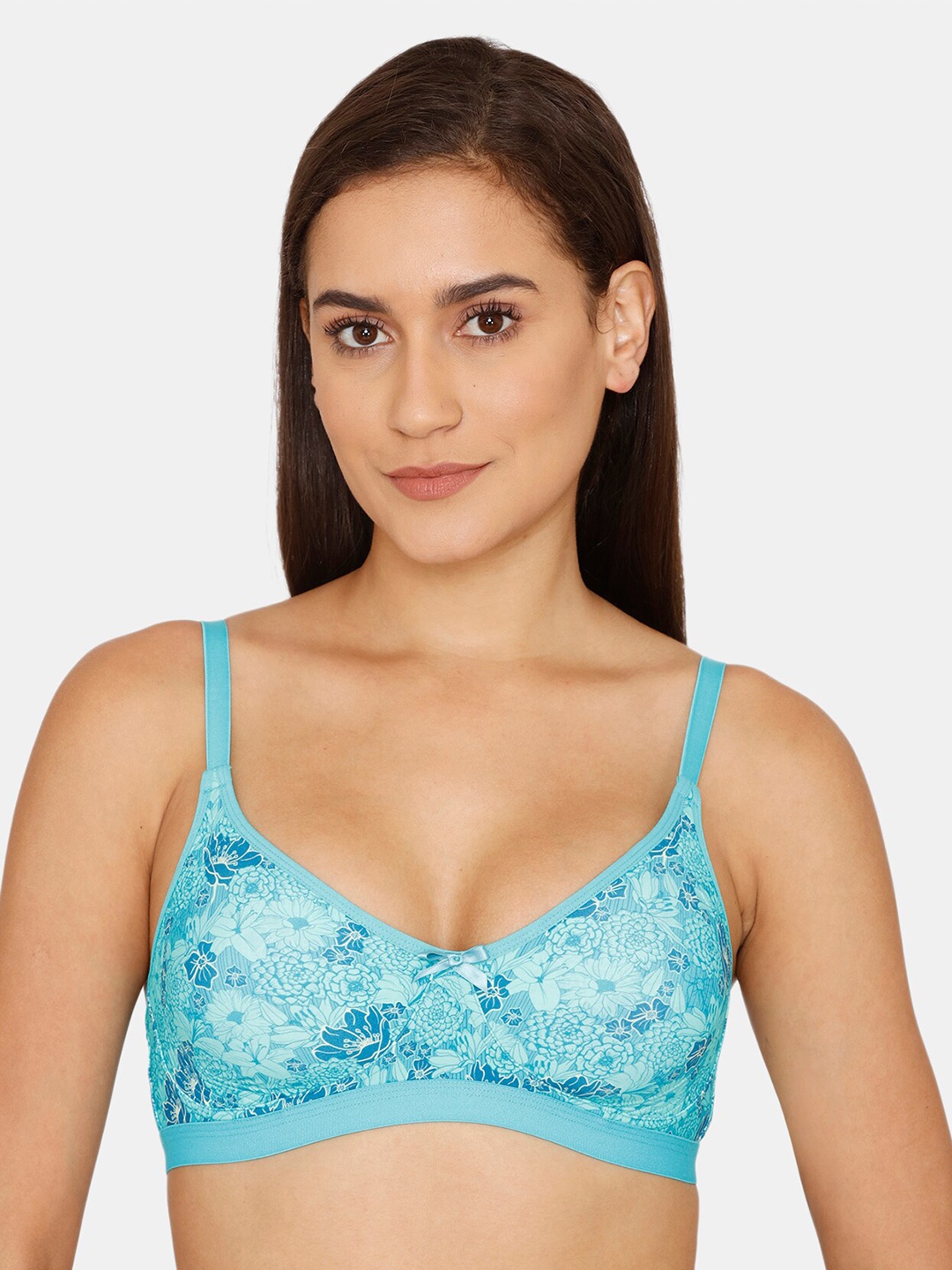 

Zivame Blue & White Floral Bra