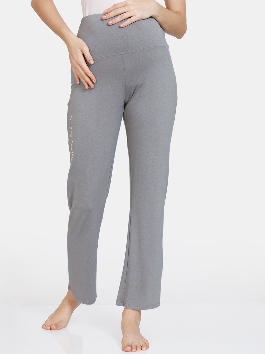 

Zivame Women Grey Solid Lounge Pants